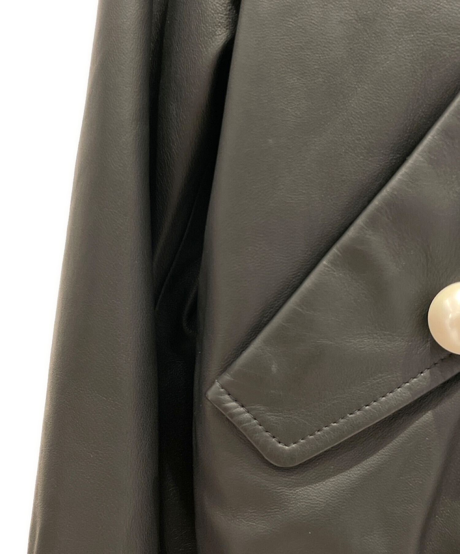 中古・古着通販】FENDI (フェンディ) リボンパールレザージャケット