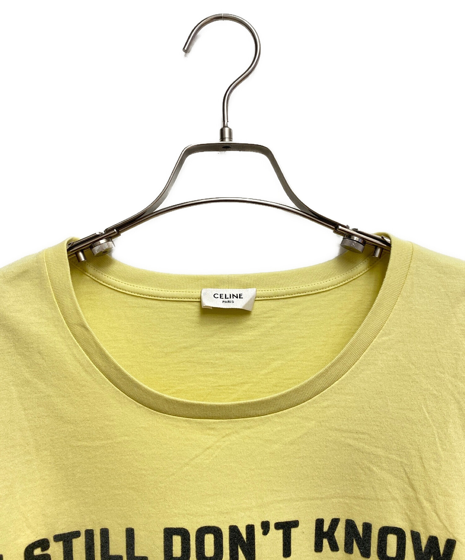 CELINE セリーヌ Tシャツ・カットソー XS 黄 【古着】【中古】【送料無料】 中古・古着通販】CELINE (セリーヌ) Tシャツ イエロー サイズ:xs