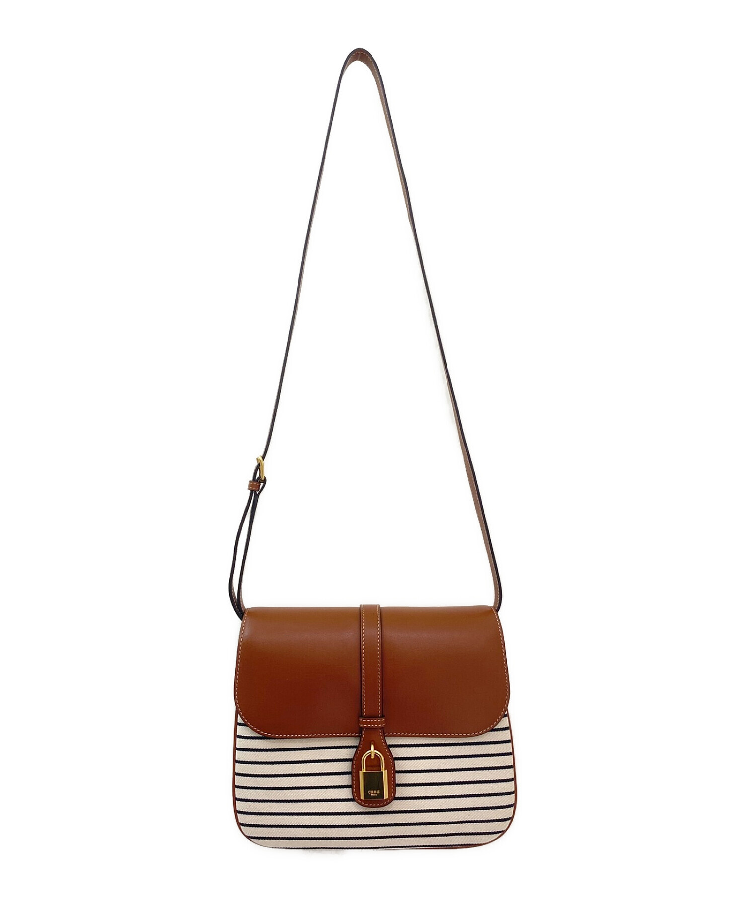 中古・古着通販】CELINE (セリーヌ) タブゥ ブラウン×ホワイト 