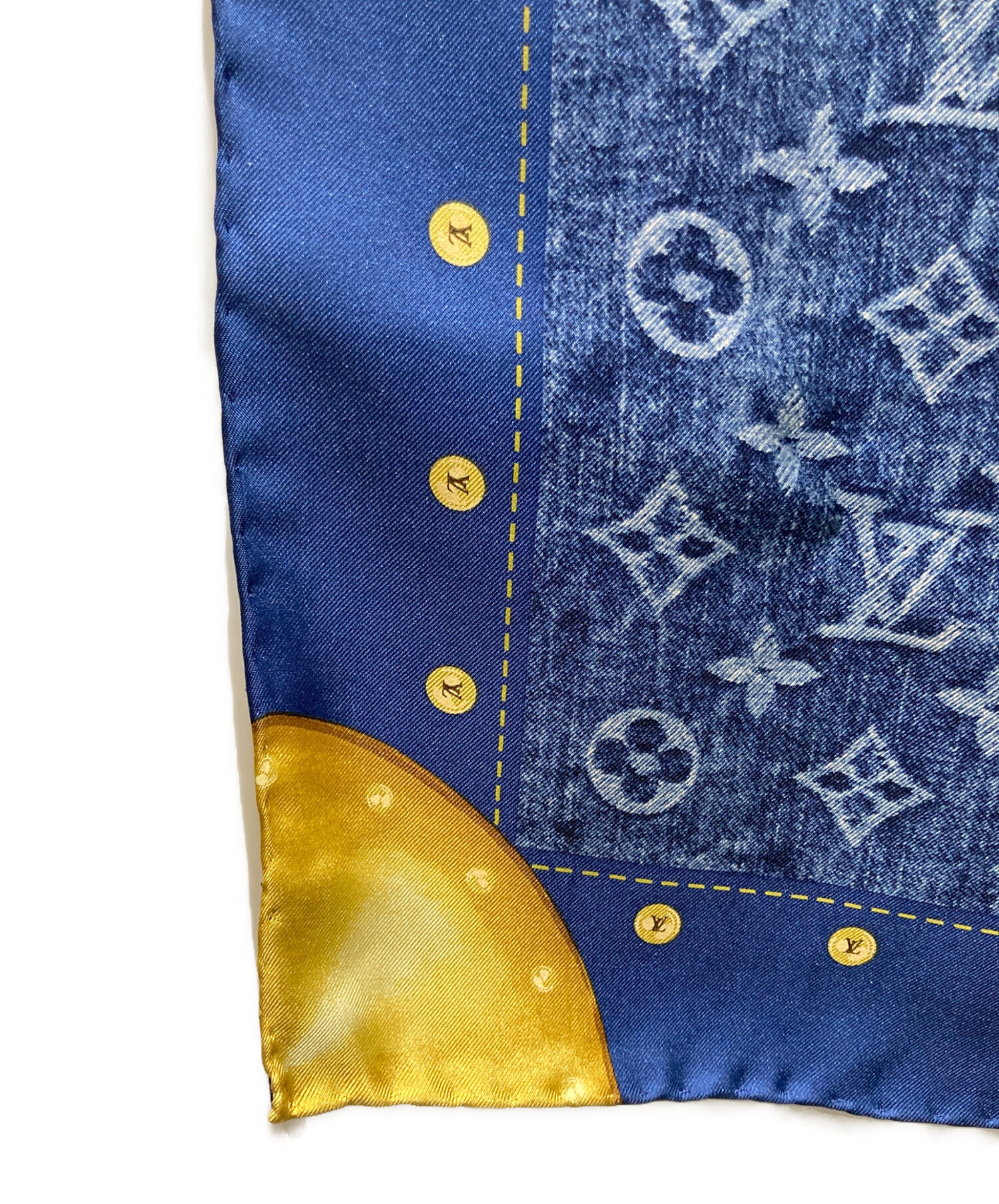 中古・古着通販】LOUIS VUITTON (ルイ ヴィトン) スカーフ ネイビー