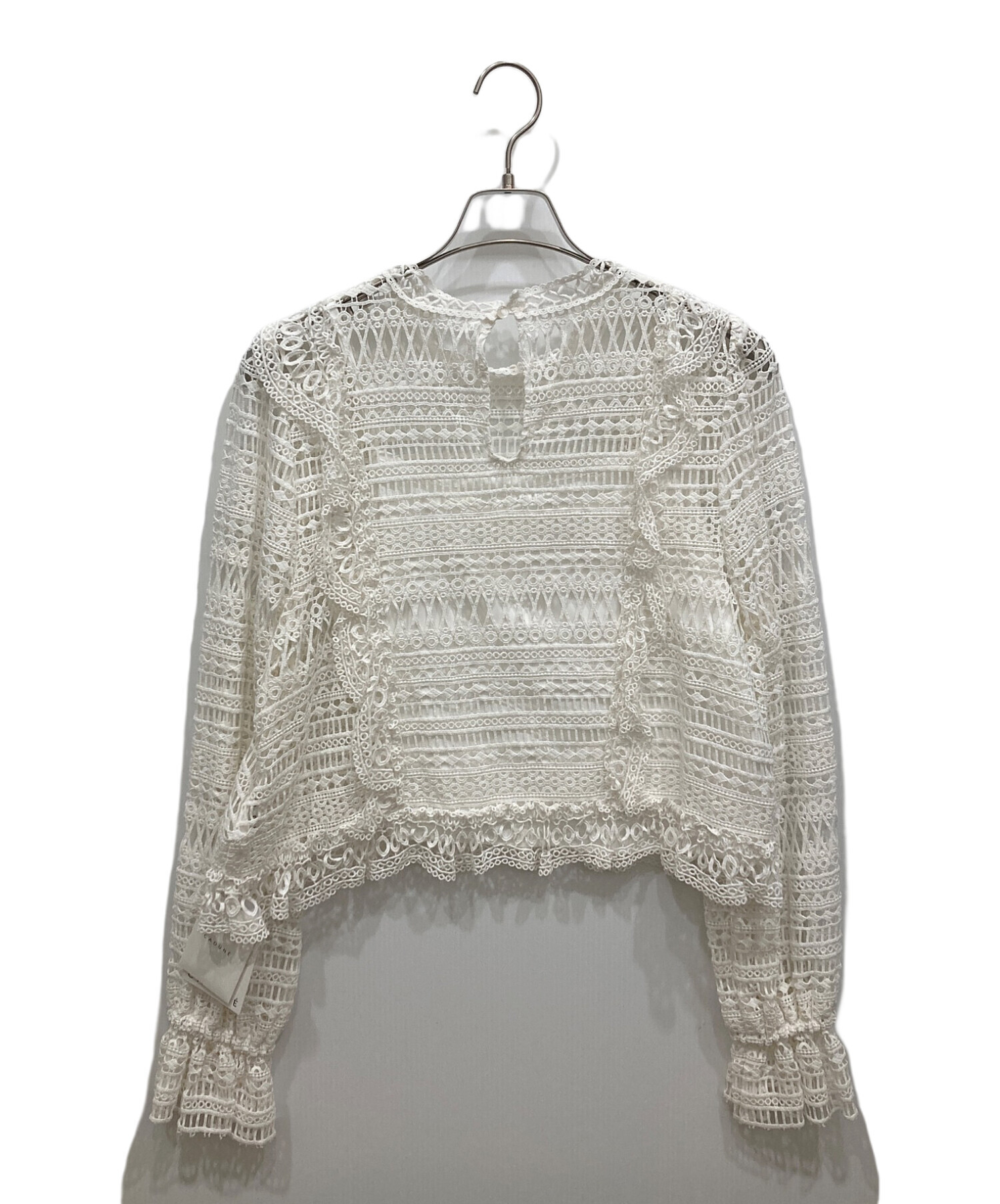 CADUNE 総レースショートブラウス