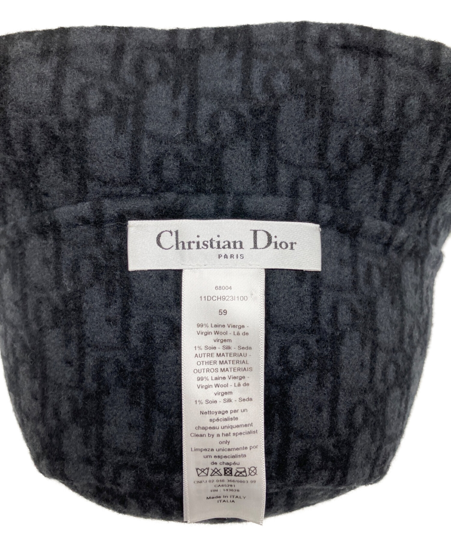 【未使用品】DIOR ボブハット オブリーク 59 中古・古着通販】Christian Dior (クリスチャン ディオール