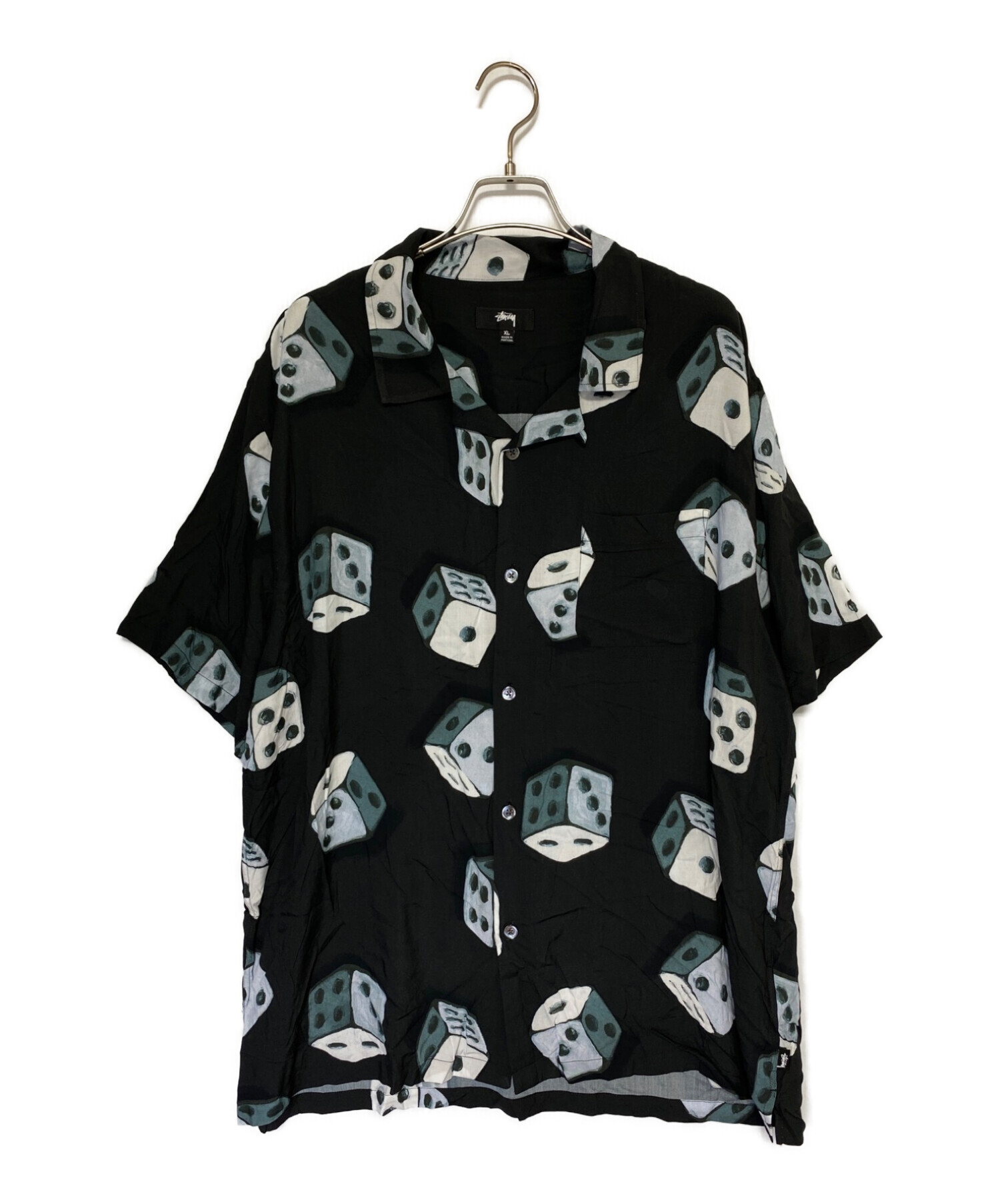 中古・古着通販】stussy (ステューシー) ダイスアロハシャツ ブラック