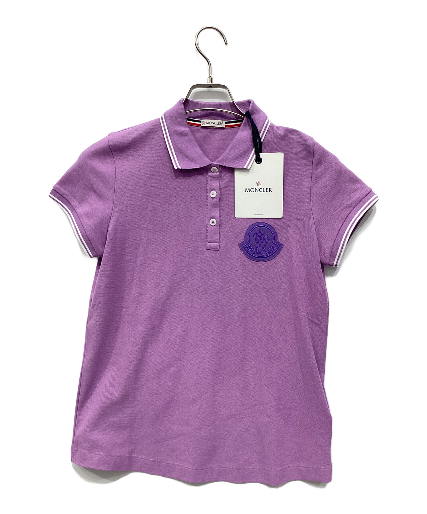 美品【MONCLER】ポロシャツ S 青/紫 MONCLER 青 ポロシャツ 美品