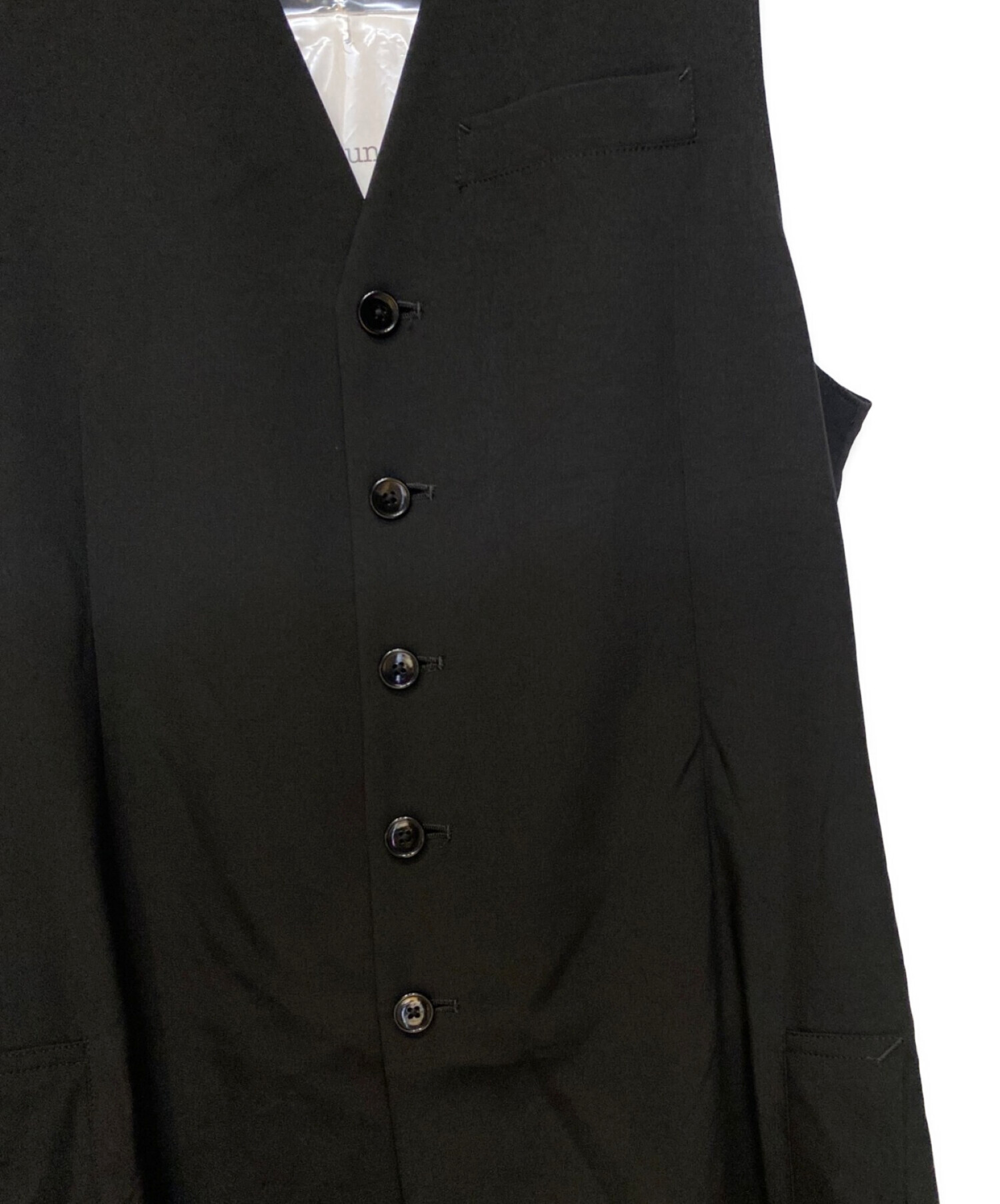 Ground Y グラウンド ワイ　ロングベスト 中古・古着通販】GROUND Y (グラウンドワイ) ロングベスト ブラック