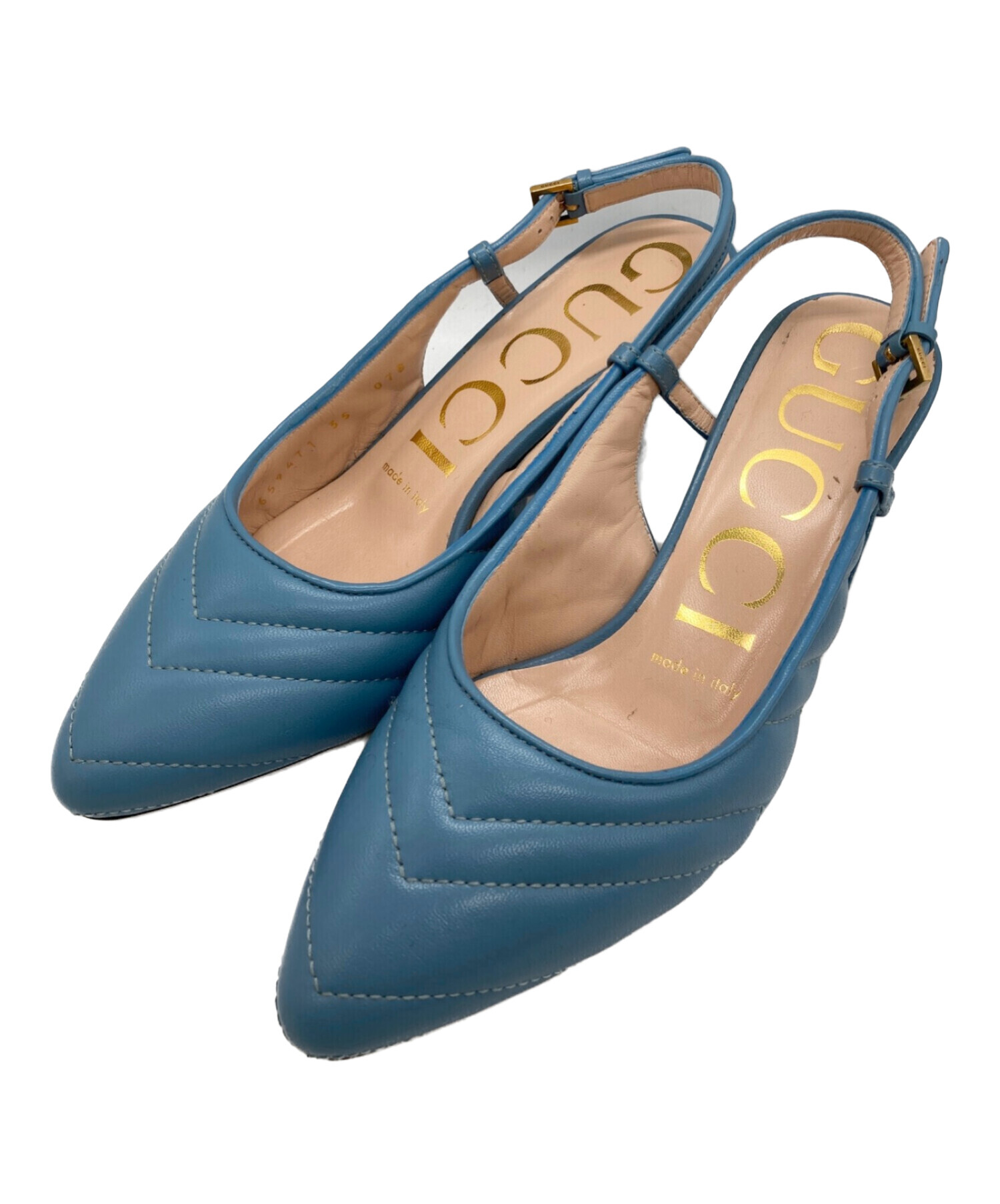 中古・古着通販】GUCCI (グッチ) キルティングスリングバックパンプス