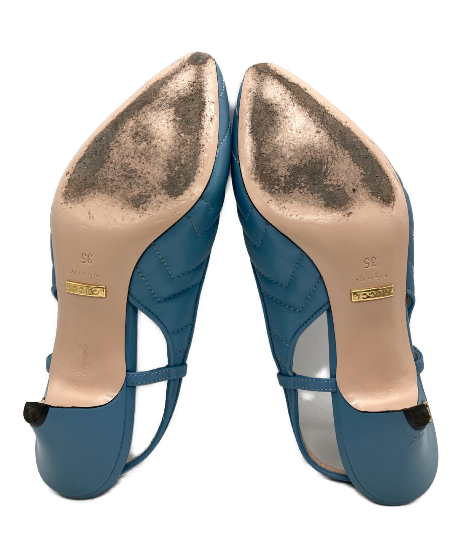 中古・古着通販】GUCCI (グッチ) キルティングスリングバックパンプス