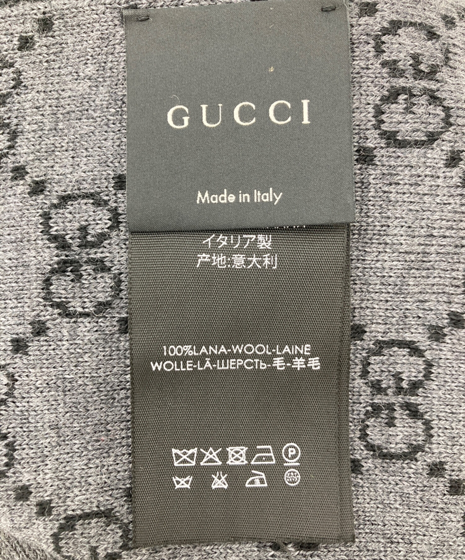 中古・古着通販】GUCCI (グッチ) マフラー ブラック｜ブランド・古着