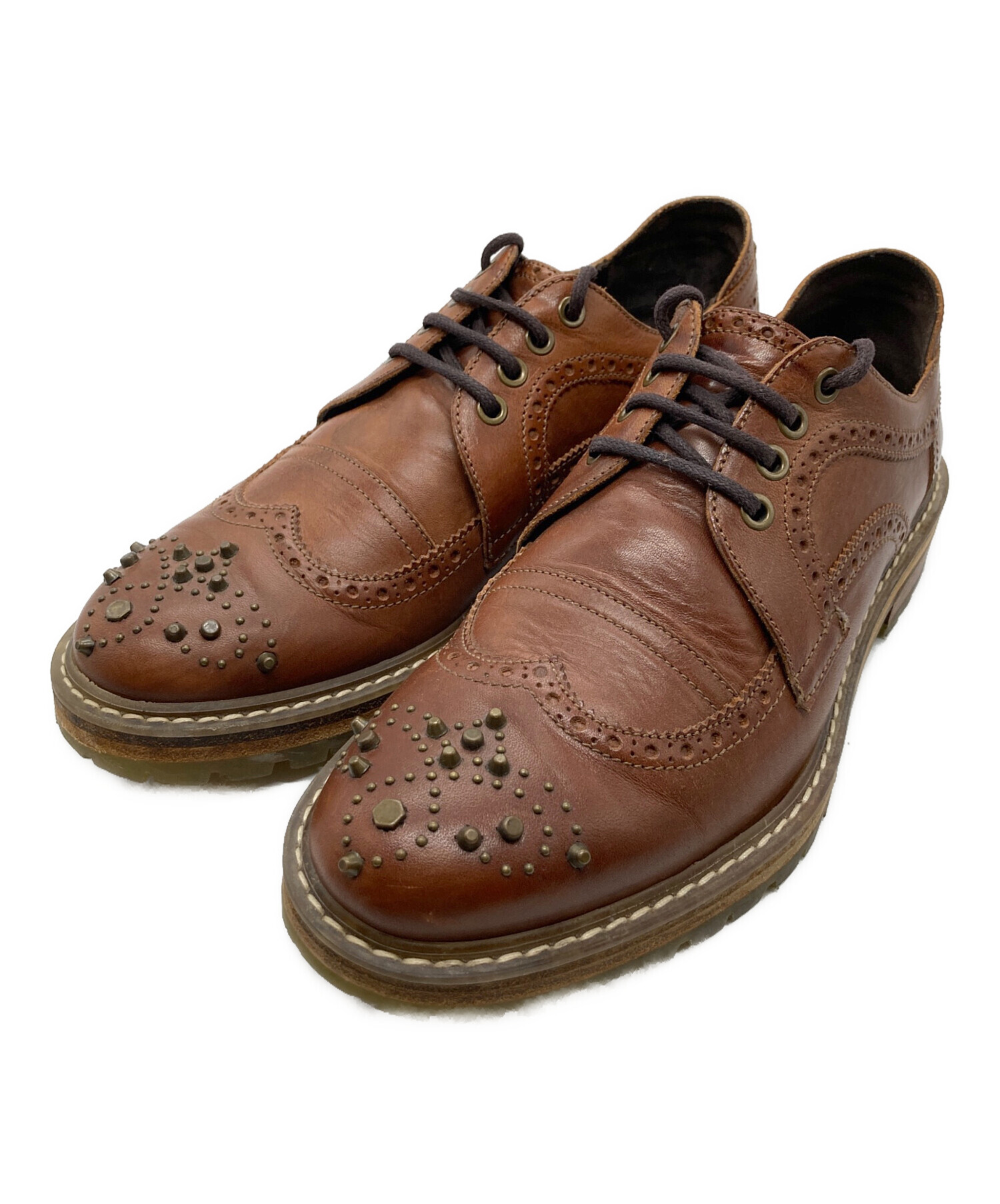 中古・古着通販】JIMMY CHOO (ジミーチュウ) ウィングチップスタッズ 