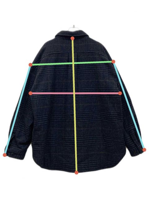 中古・古着通販】lownn (ローン) QUILTED SHIRT COAT ブラック サイズ 