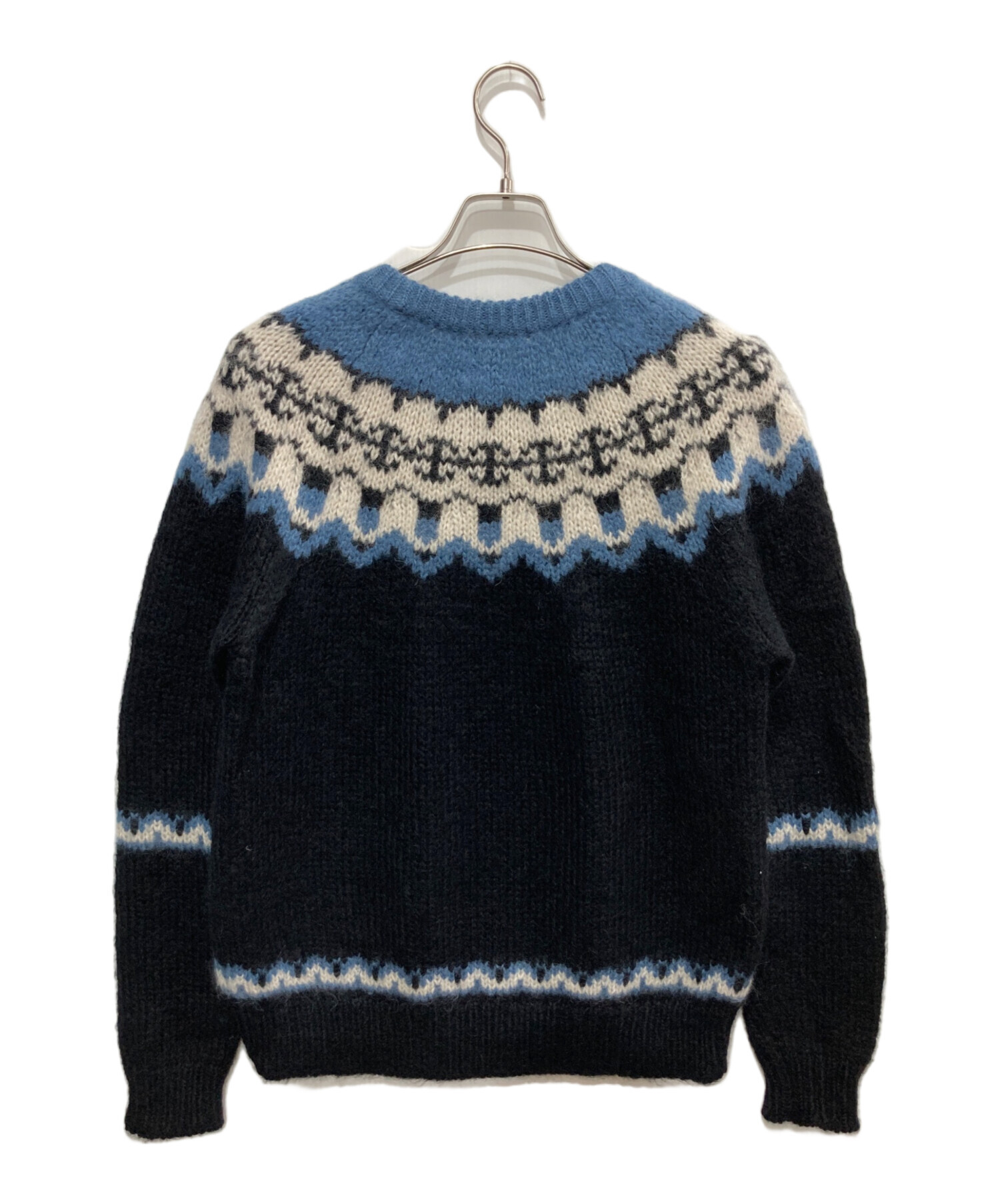 中古・古着通販】BATONER (バトナ―) MOHAIR NORDIC CREW NECK/モヘア