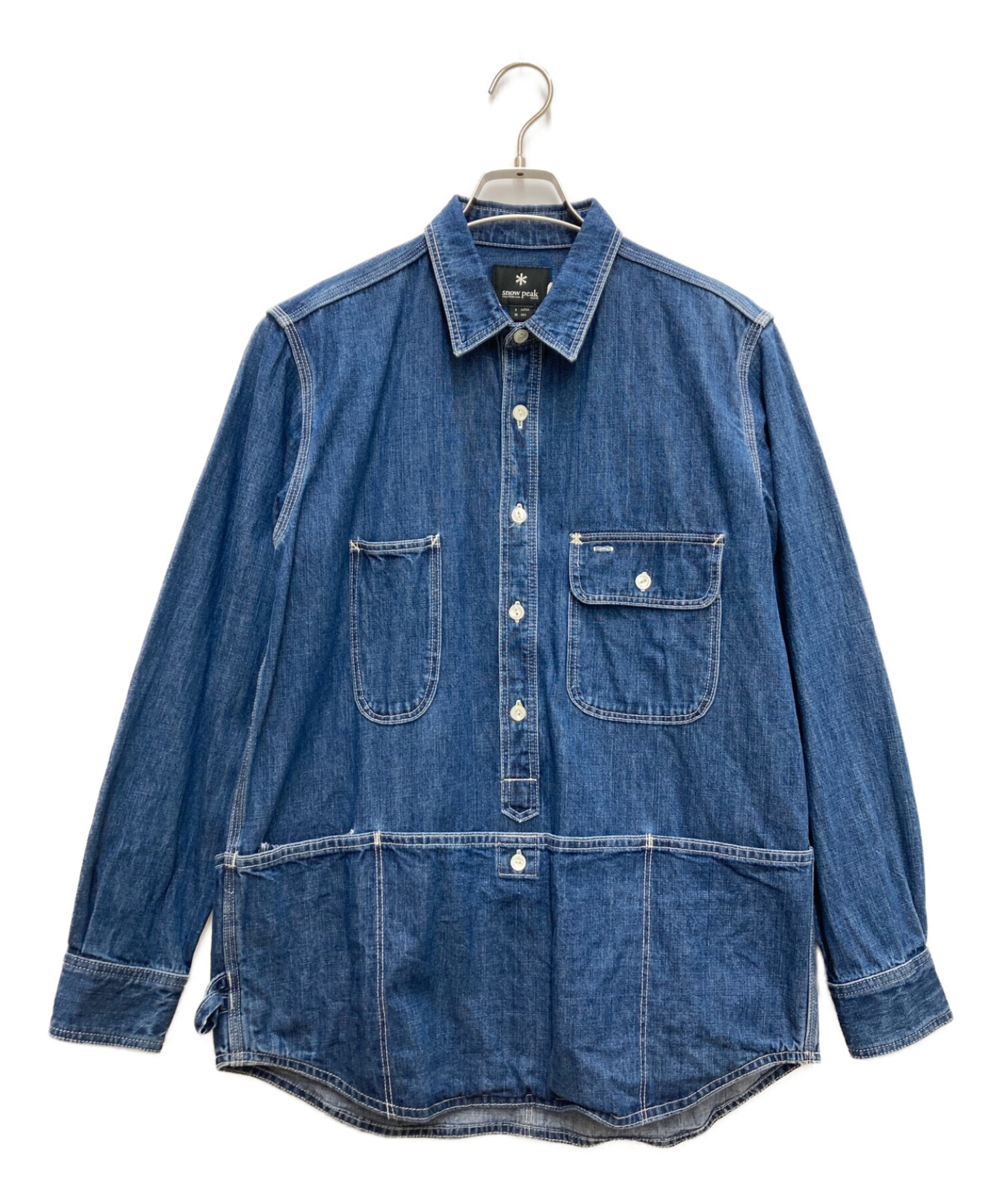 snow peak スノーピーク FIELD UTILITY SHIRT フィールドユーティリティシャツ [SH-17SU202] ブルー 長袖 綿100% 石川俊介 メンズ [M] Mサイズ peak field utility pullover SNOW PEAK スノーピーク Field