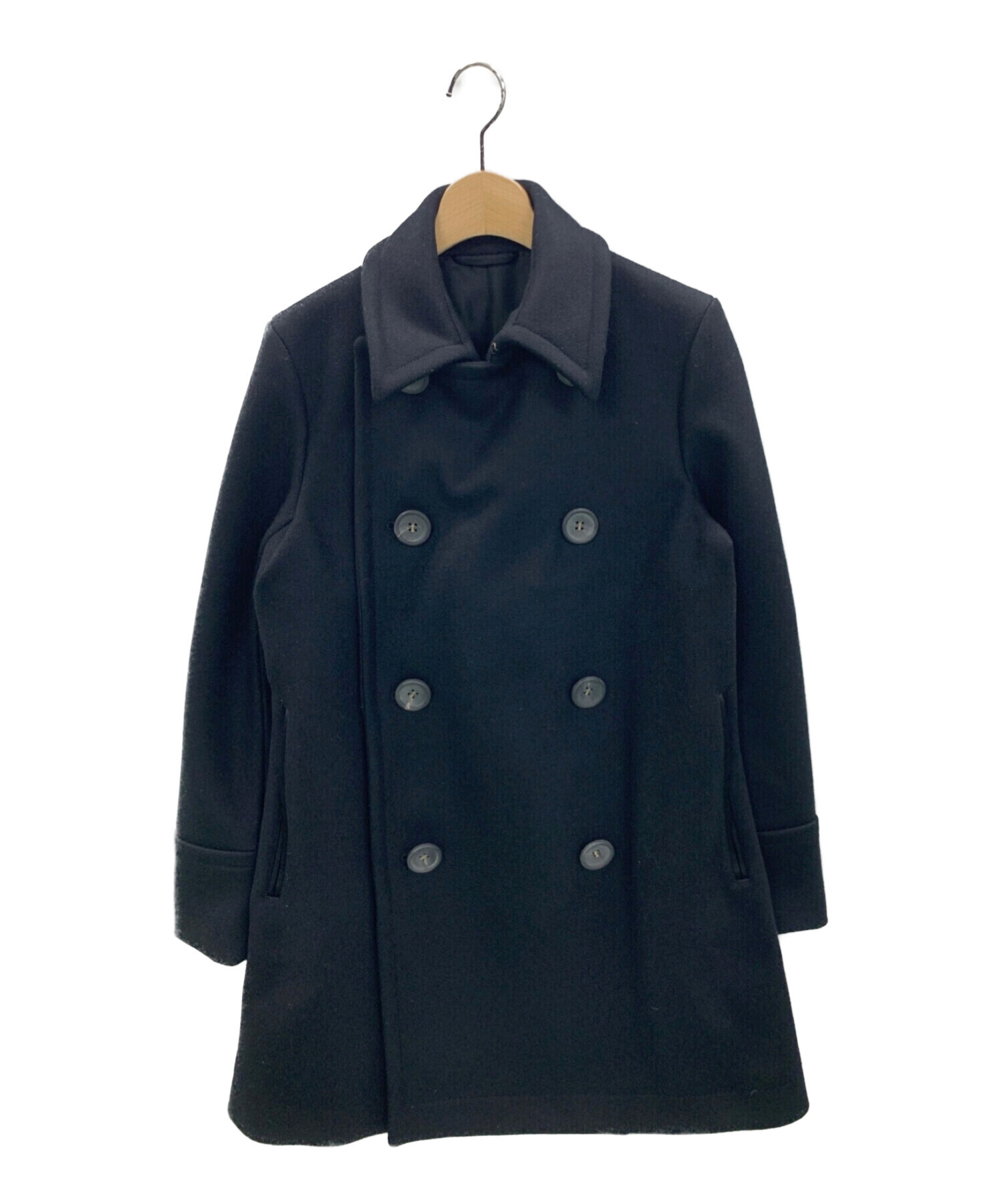 中古・古着通販】THE RERACS (ザ リラクス) MELTON P COAT ブラック