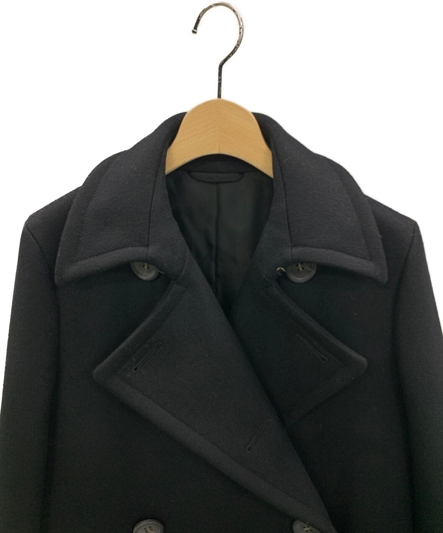 中古・古着通販】THE RERACS (ザ リラクス) MELTON P COAT ブラック