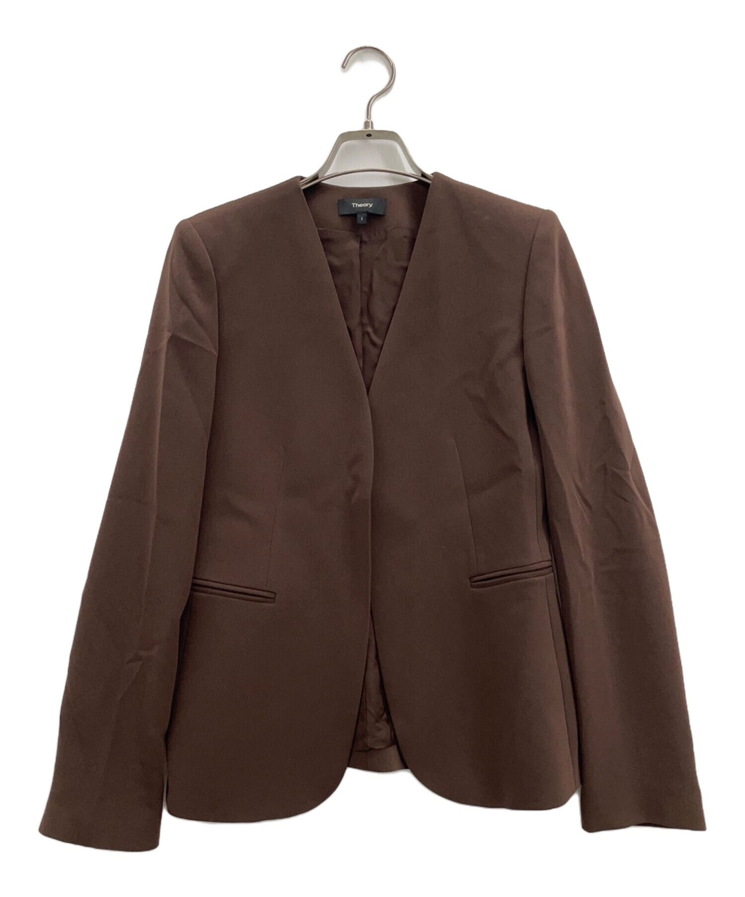 theory セオリー ノーカラージャケット 中古・古着通販】theory