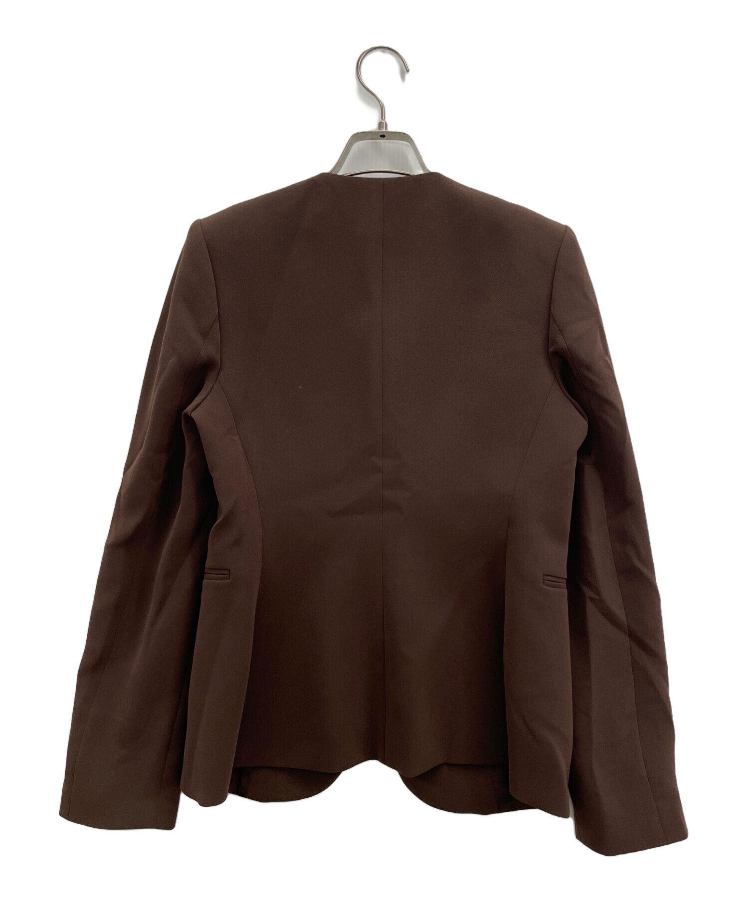 中古・古着通販】theory (セオリー) ノーカラージャケット ブラウン