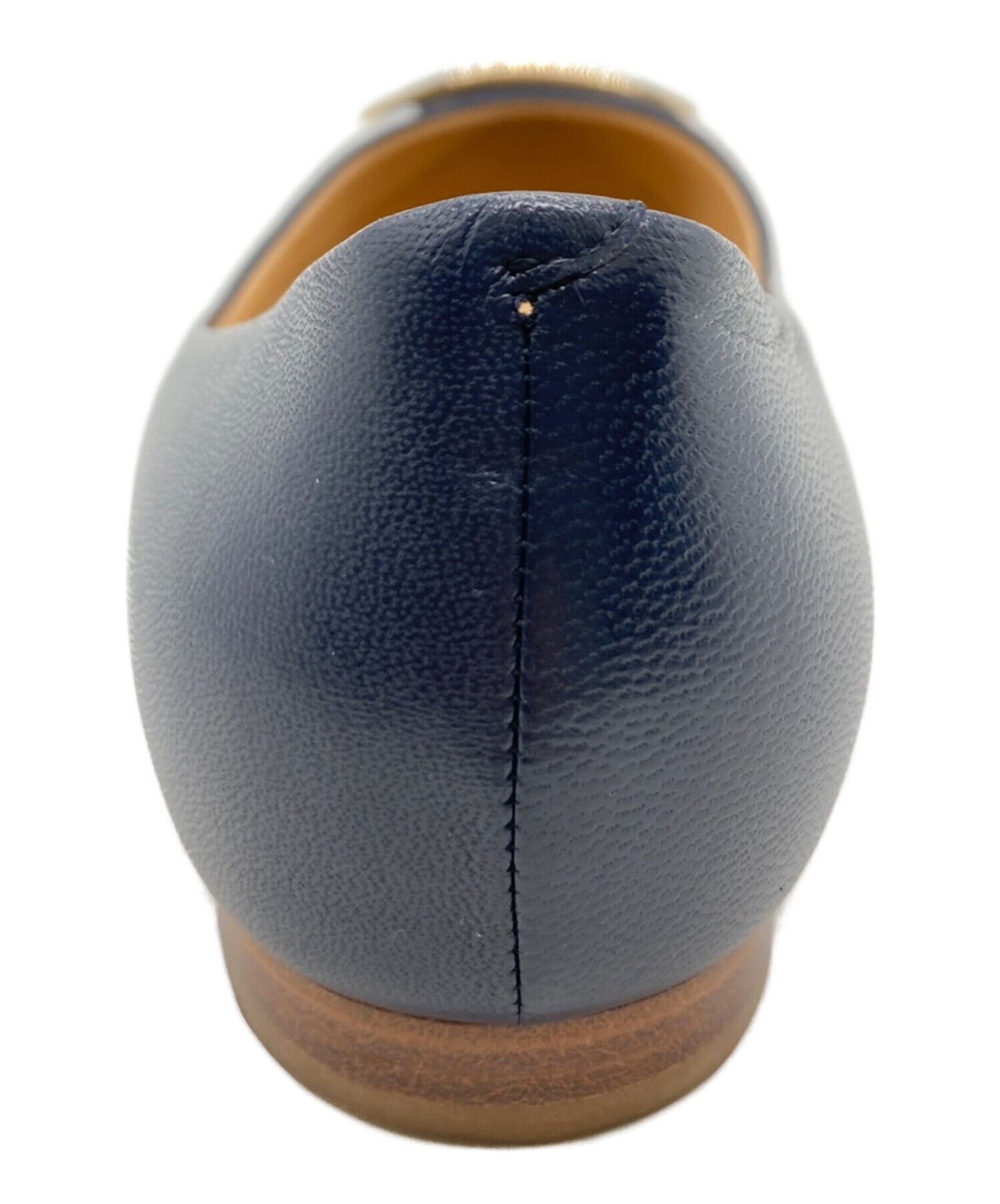 PELLICO ネイビー ポインテッドトゥ フラットシューズ