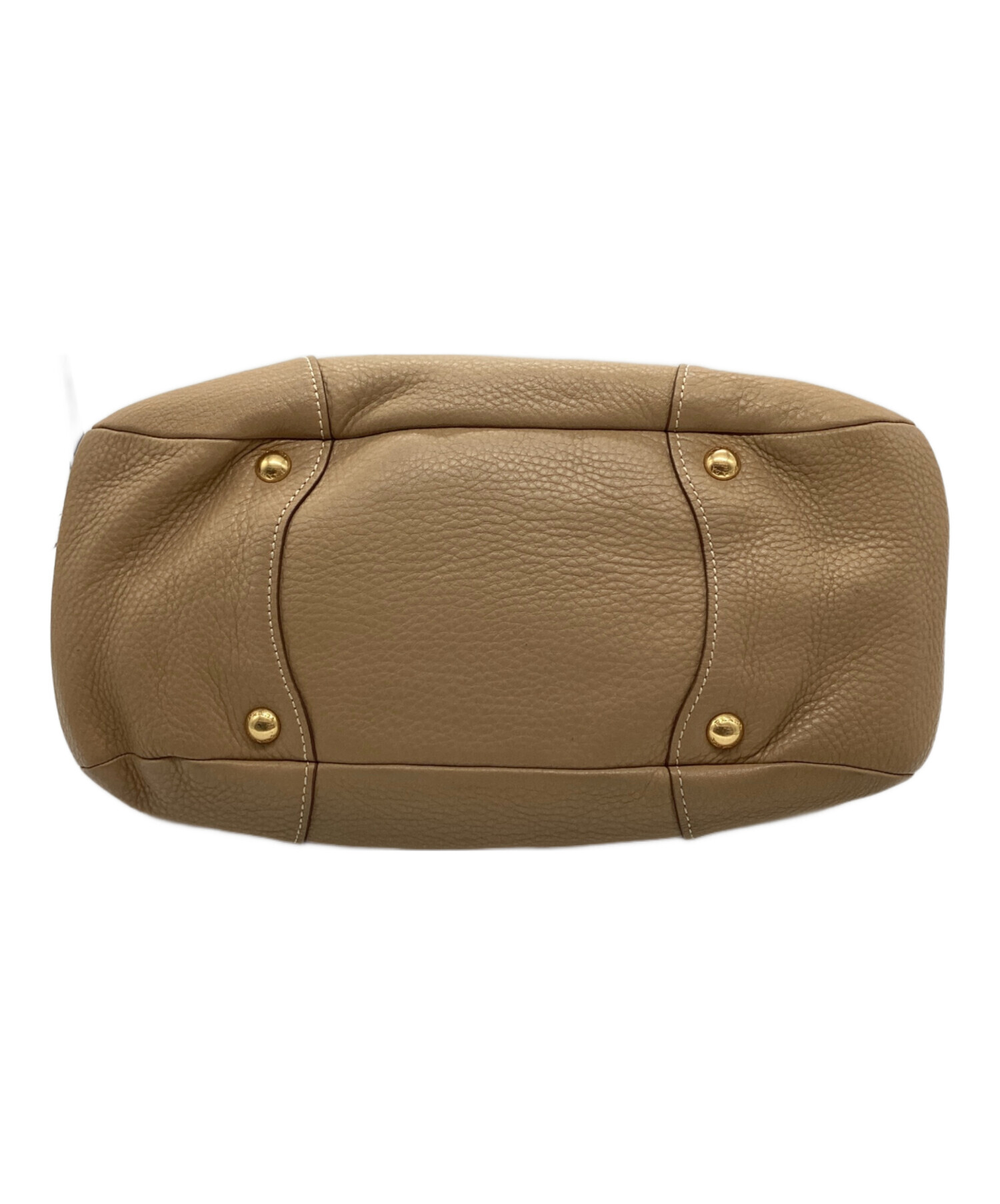 中古・古着通販】PRADA (プラダ) レザートートバッグ ベージュ