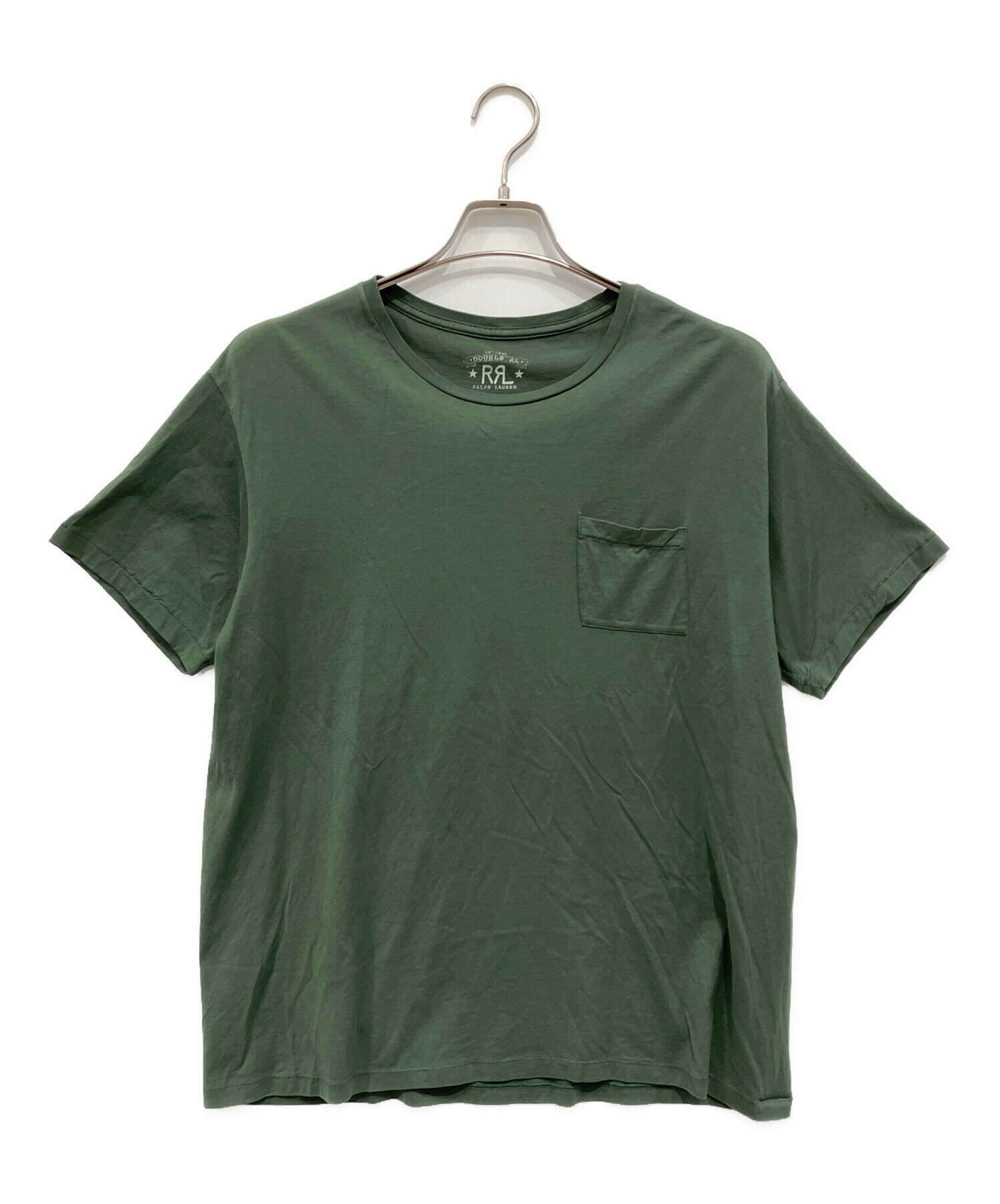中古・古着通販】RRL (ダブルアールエル) ポケットTシャツ グリーン 