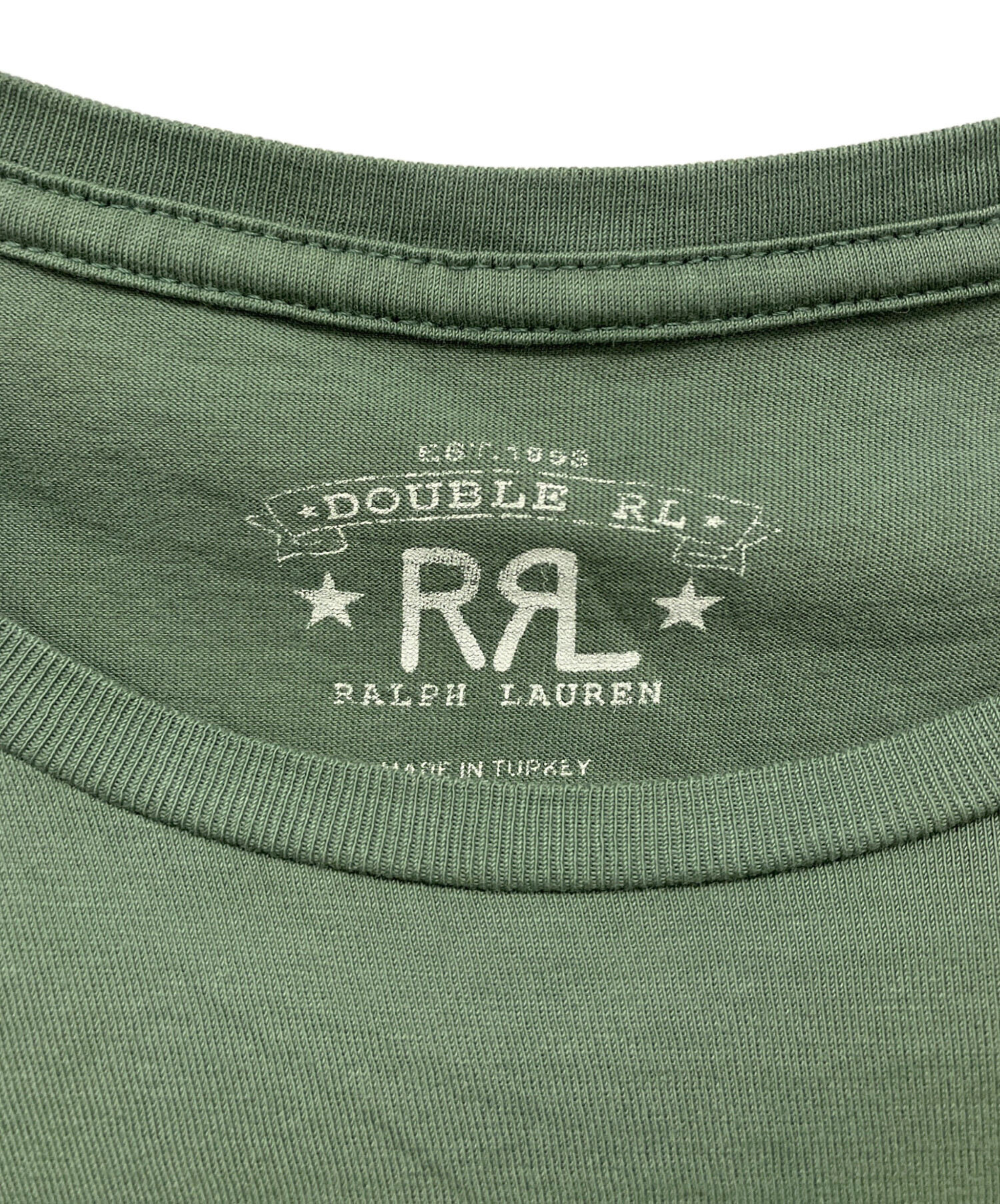 中古・古着通販】RRL (ダブルアールエル) ポケットTシャツ グリーン 