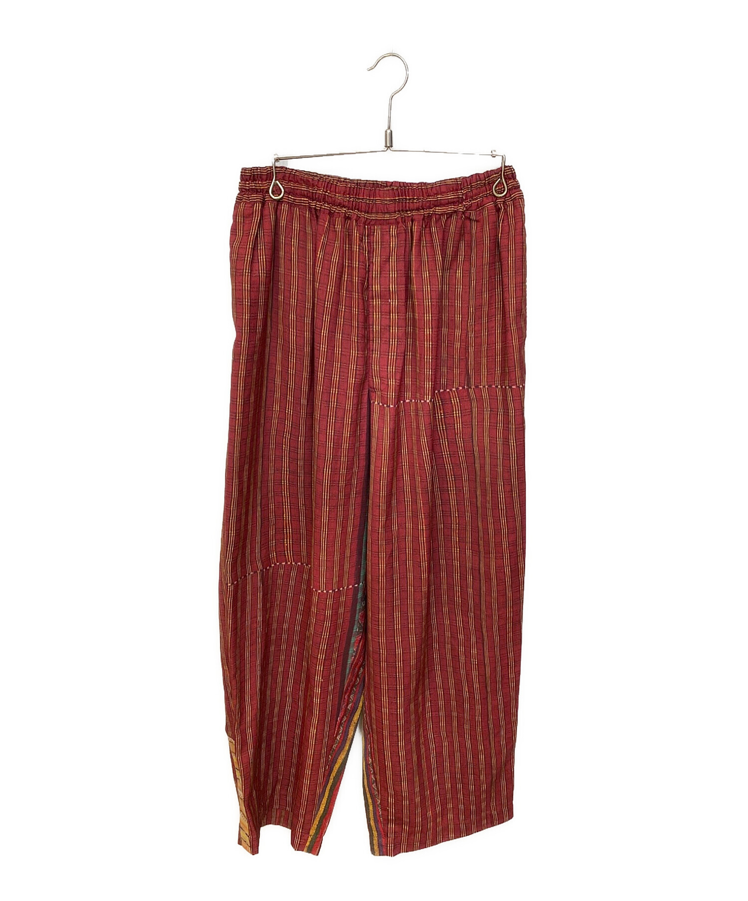 コムデギャルソンオムプリュス　赤 サルエルパンツ フロントボタン　Sサイズ 中古・古着通販】COMME des GARCONS HOMME PLUS (コムデギャルソンオム