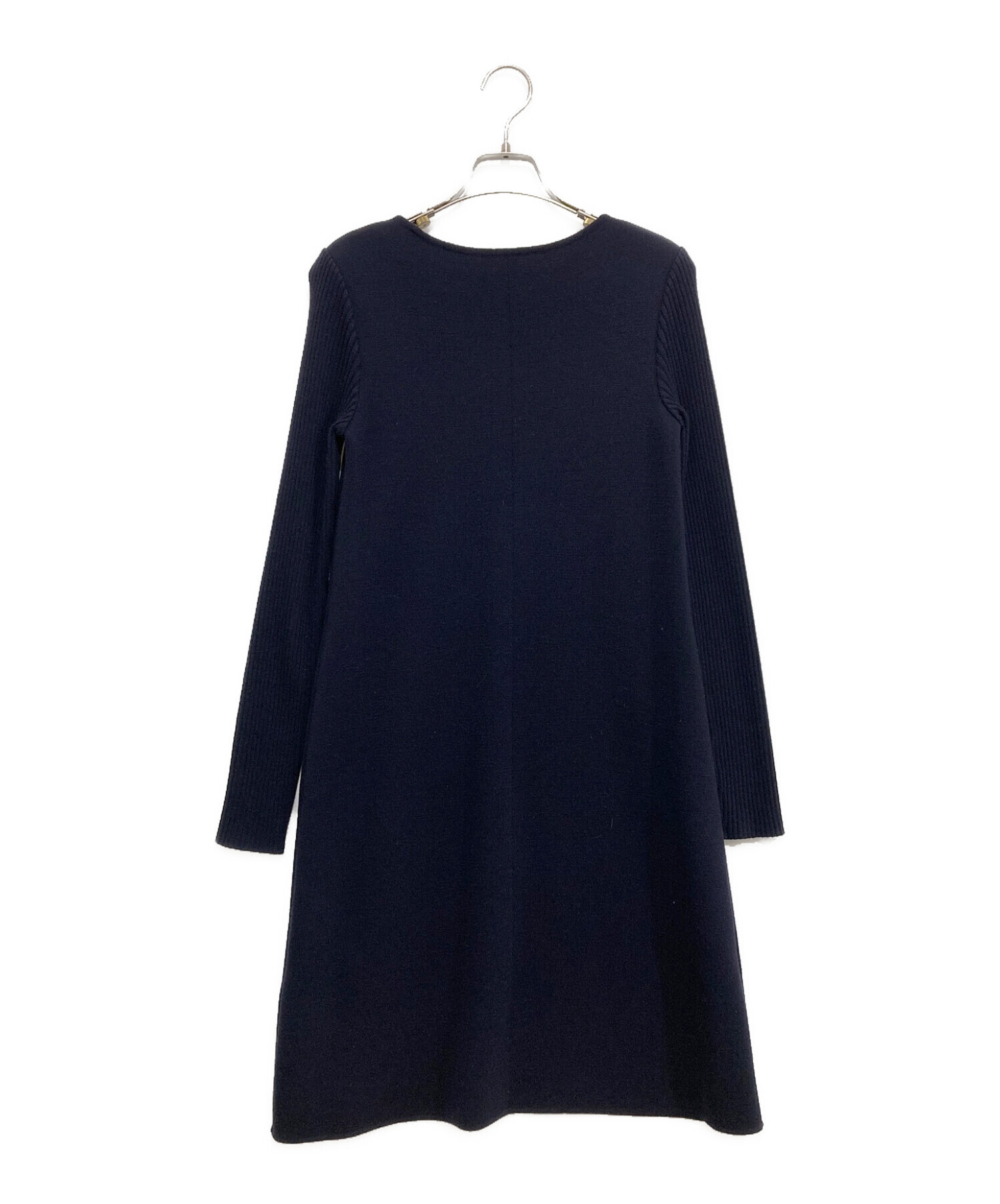 中古・古着通販】FOXEY (フォクシー) ニットワンピース ネイビー 