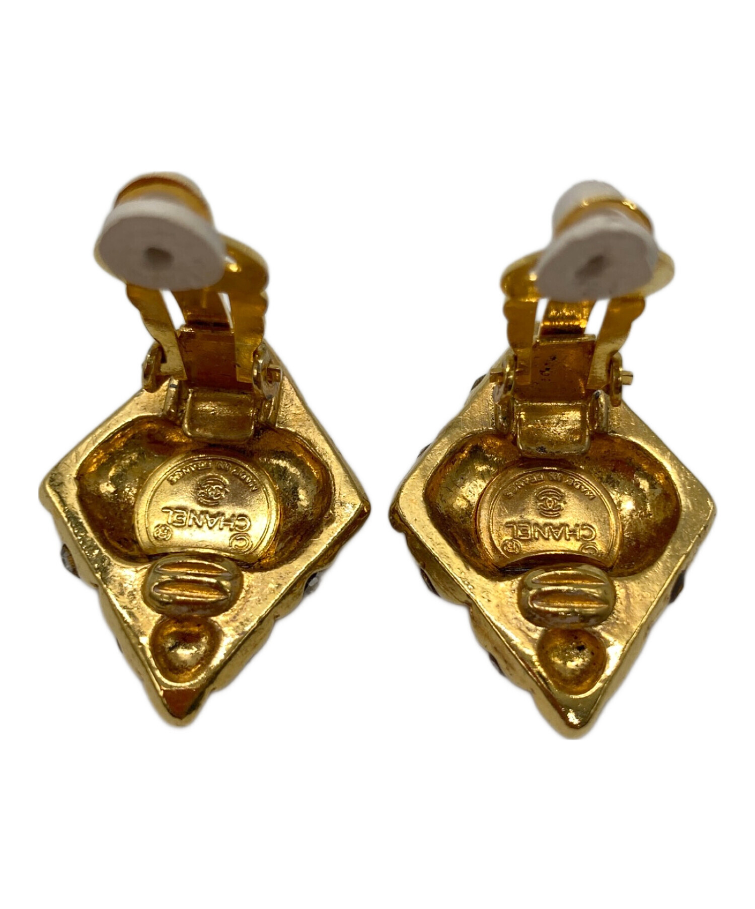 中古・古着通販】CHANEL (シャネル) ひし形マトラッセイヤリング 