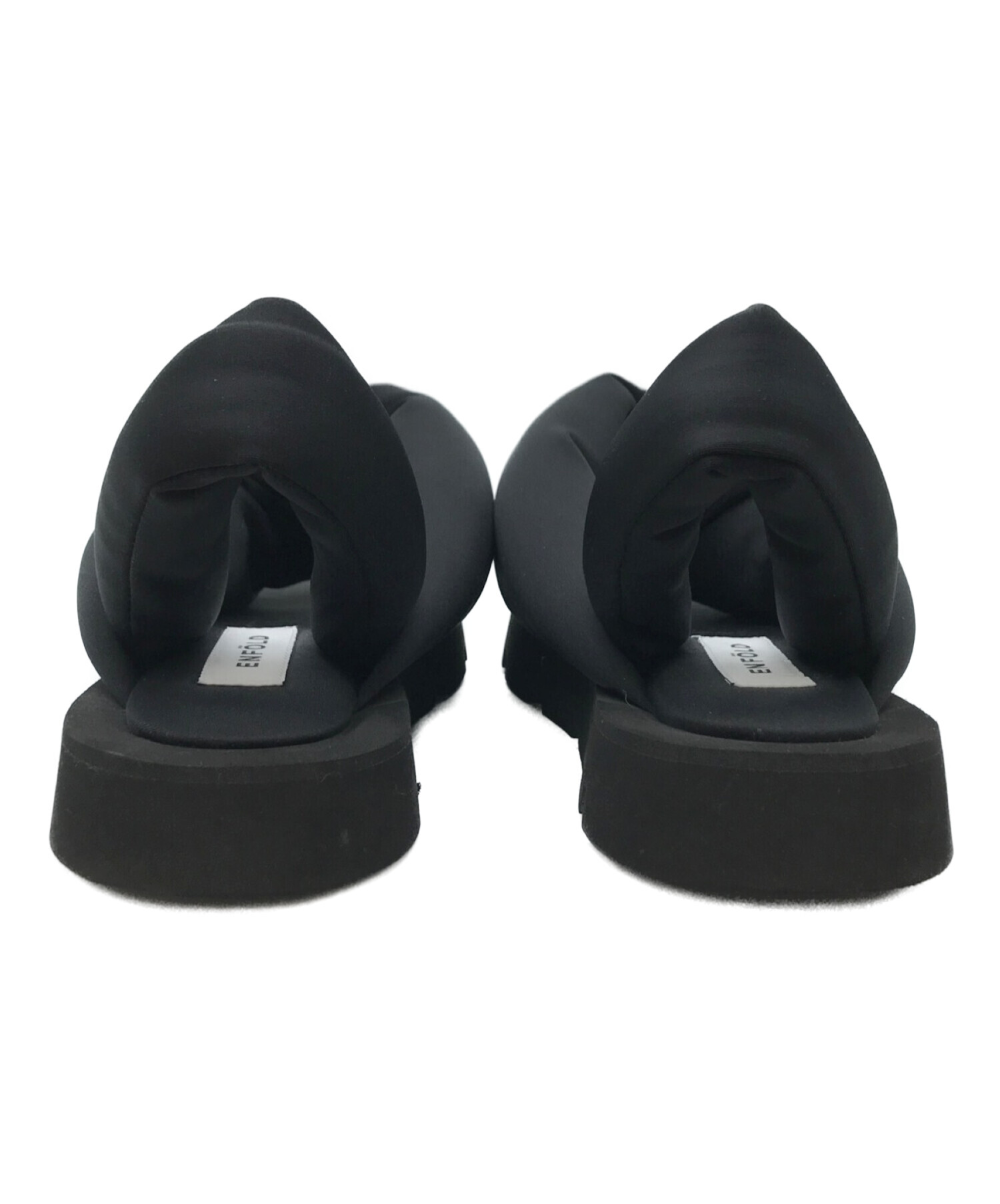 ENFOLD Puffy サンダル ブラック 36 ENFOLD Puffyサンダル ブラック 36