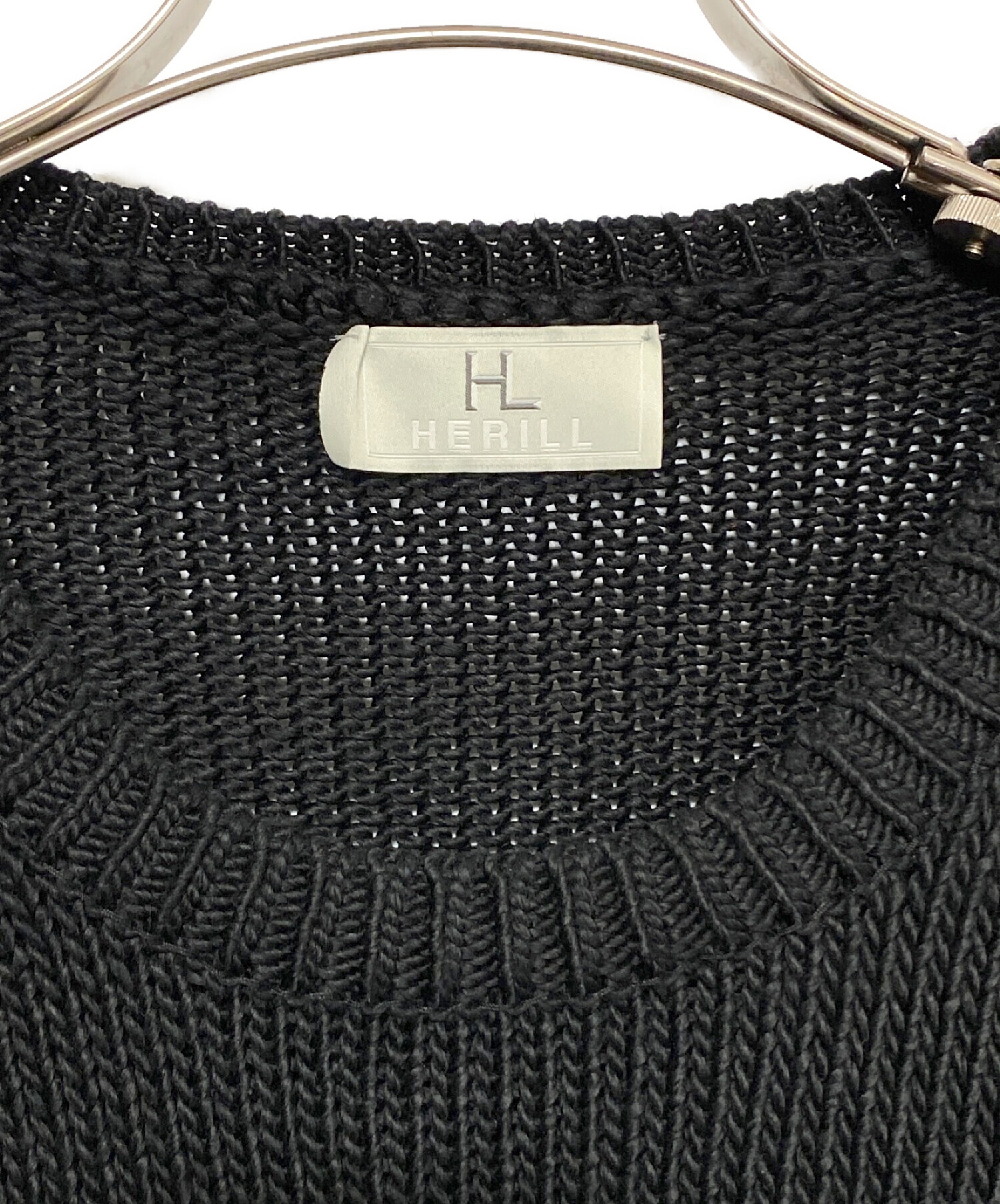 中古・古着通販】HERILL (ヘリル) Cottoncode Crewneck ブラック 