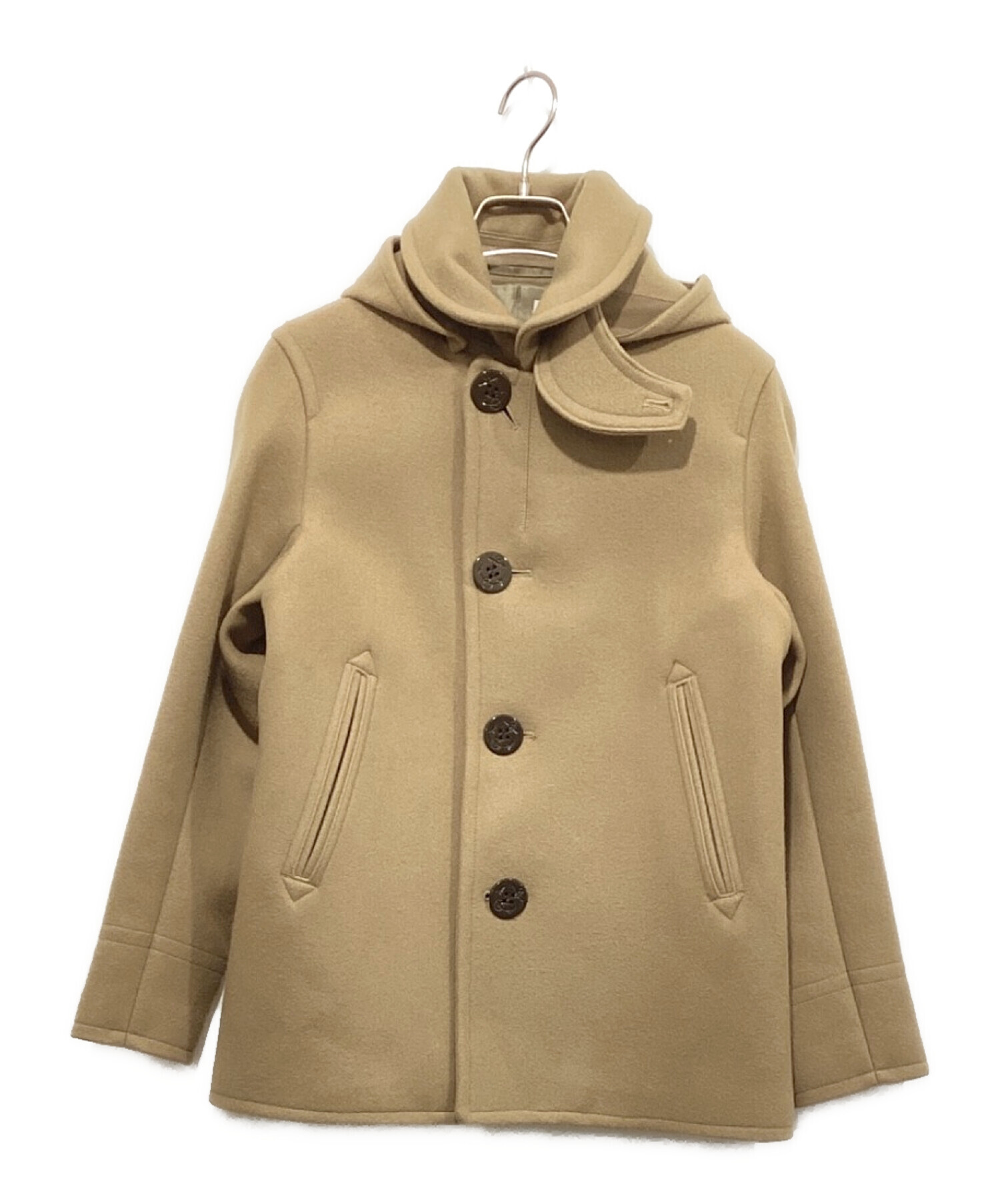 ORCIVAL オーシバル メルトン フード コート　ベージュ 中古・古着通販】ORCIVAL (オーシバル) メルトンシングルコート