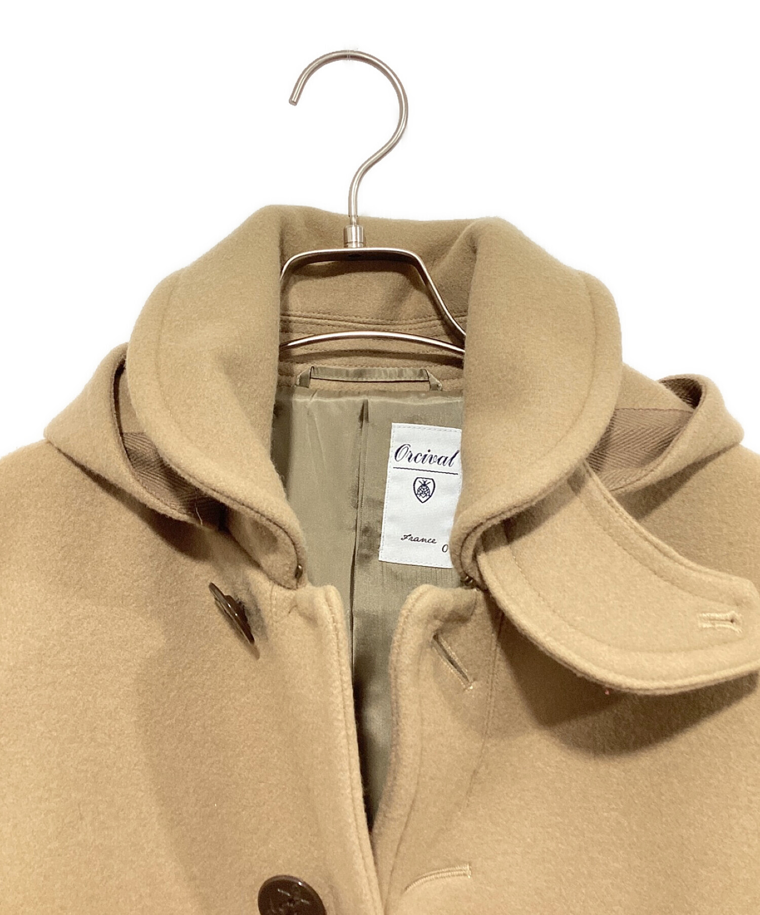 ORCIVAL オーシバル メルトン フード コート　ベージュ ORCIVAL ／ メルトン フード ジャケット | マルイウェブチャネル