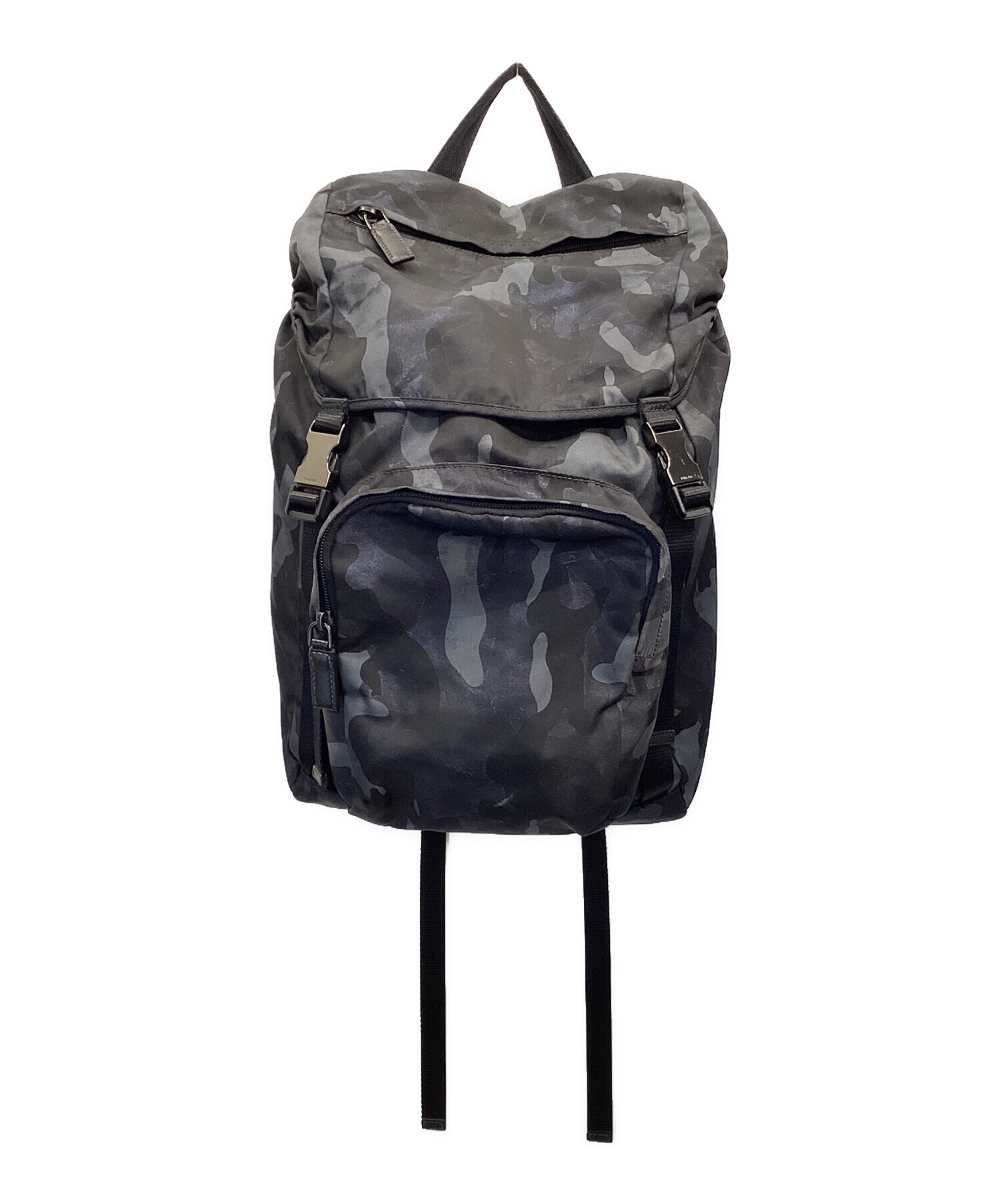 中古・古着通販】PRADA (プラダ) バックパック ネイビー×グレー 