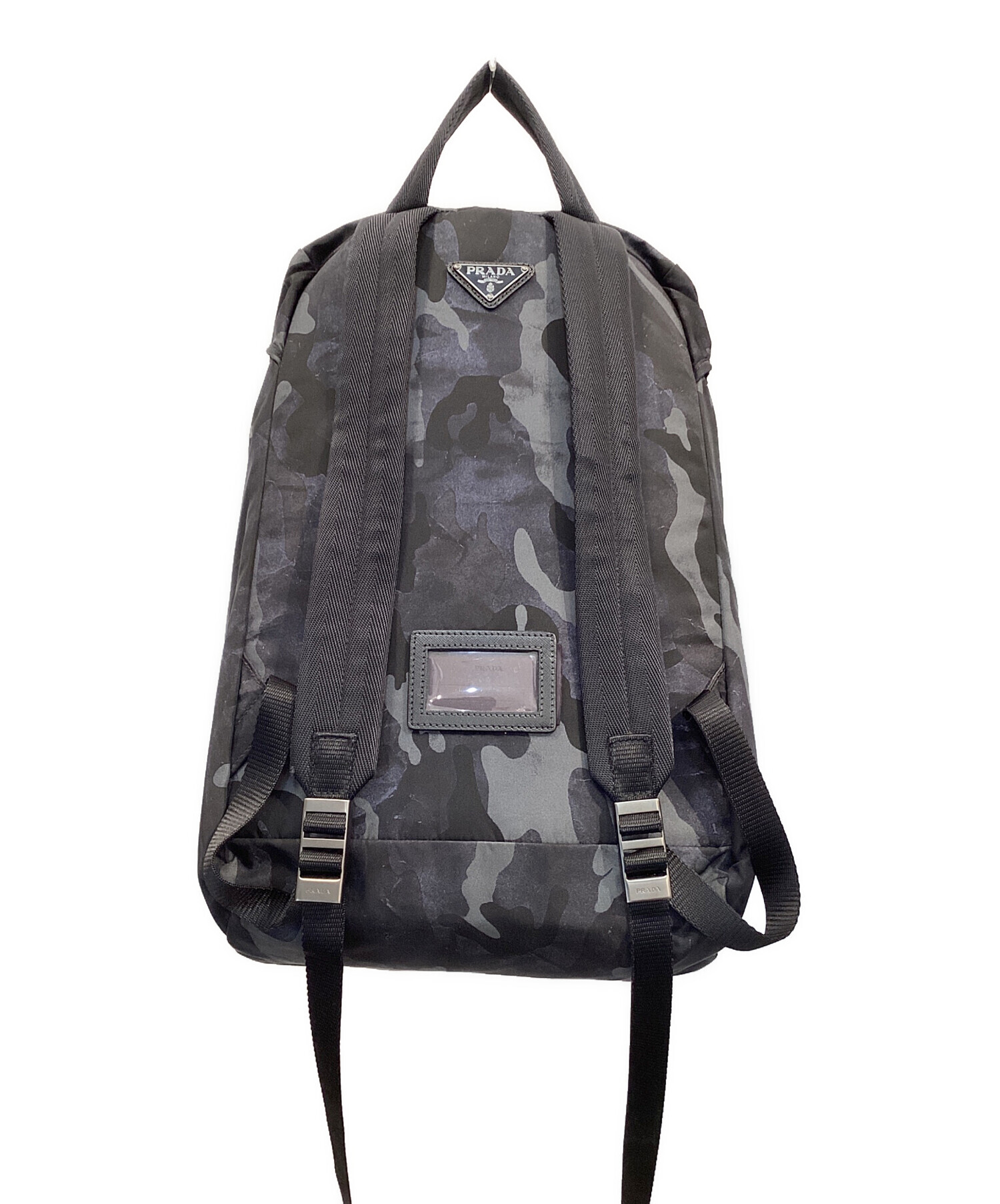 中古・古着通販】PRADA (プラダ) バックパック ネイビー×グレー 