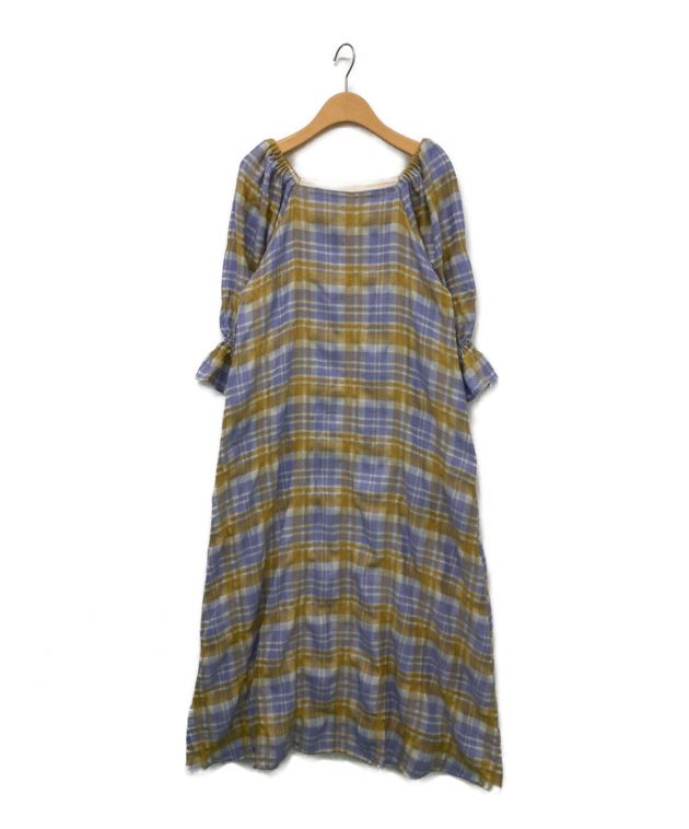 中古・古着通販】AMERI (アメリ) LACEY CHECK PUFF DRESS 中古・古着通販】AMERI (アメリ) LACEY CHECK PUFF DRESS