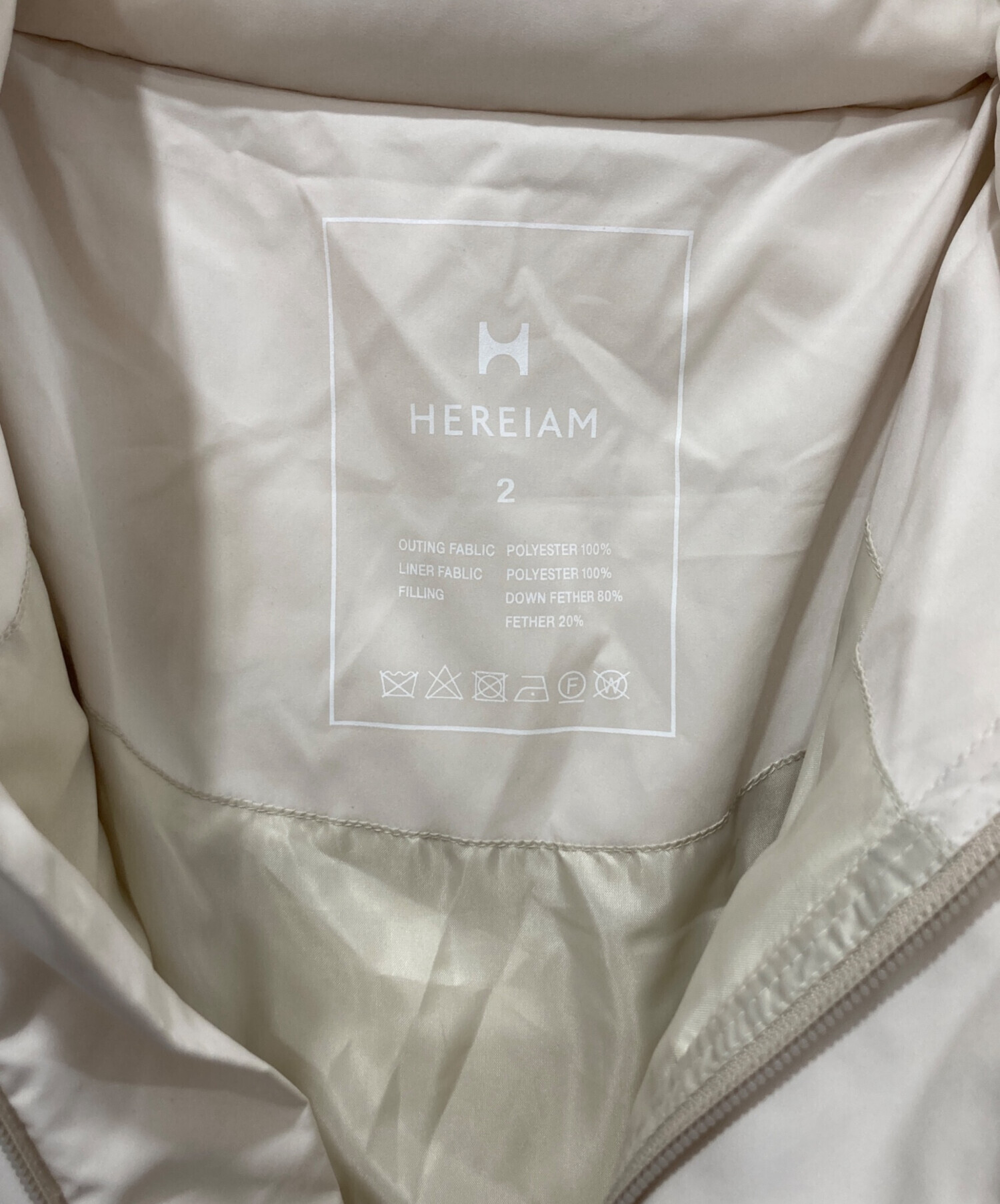 中古・古着通販】HEREIAM (ヘレイアム) サイドスリットダウンコート 