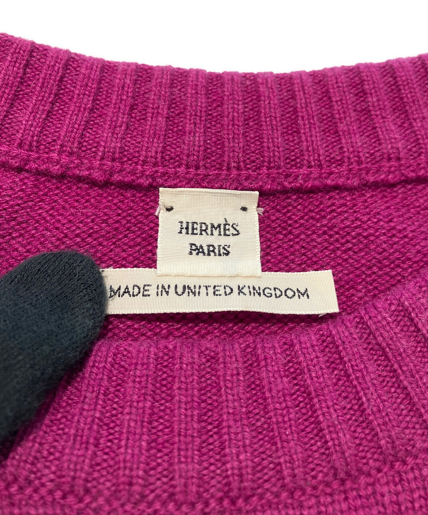 HERMES 100%カシミヤ 紫セーター HERMES 100%カシミヤ 紫セーター HERMES 100%カシミヤ 紫セーター