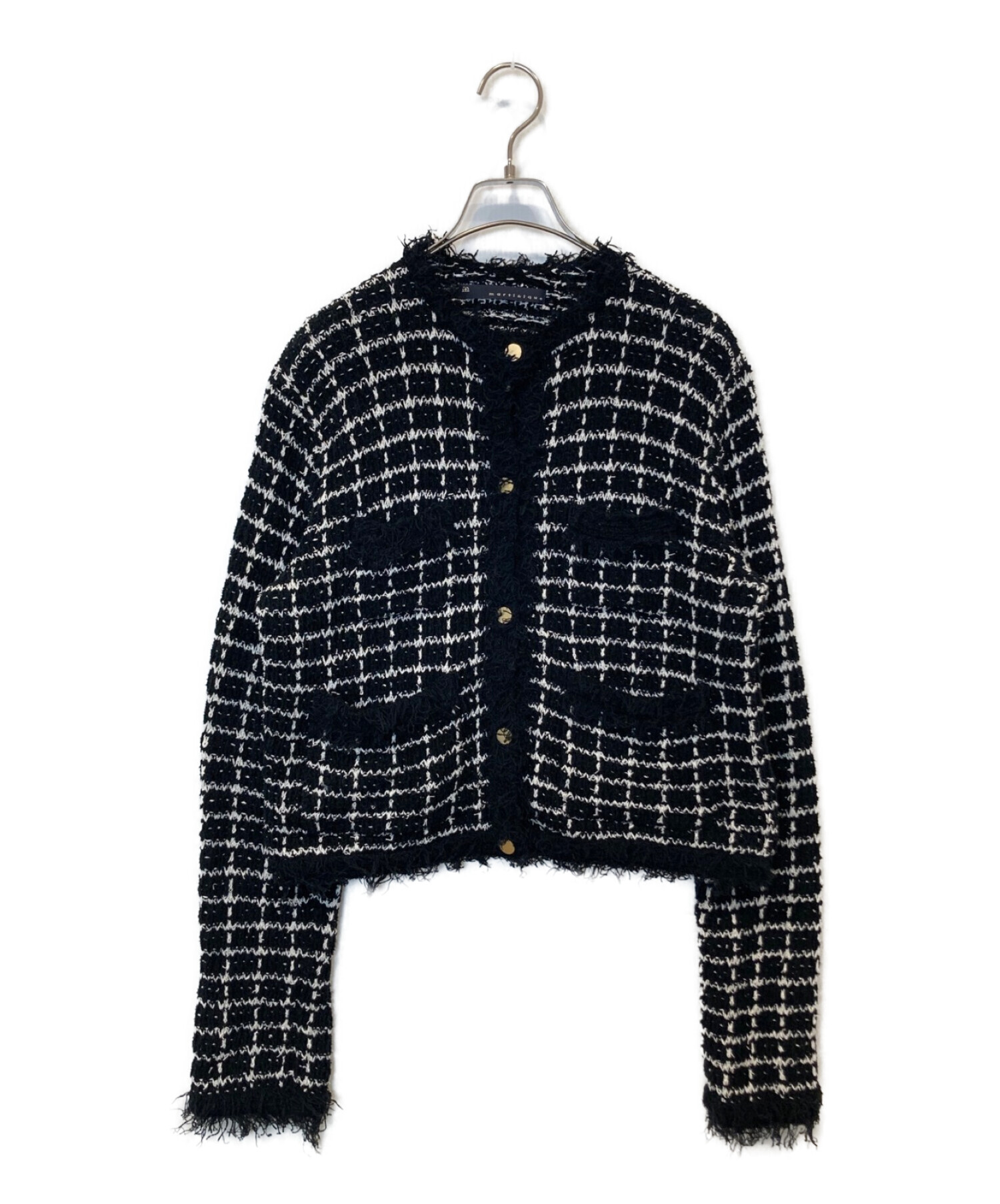 中古・古着通販】martinique (マルティニーク) グリッドツイードニット