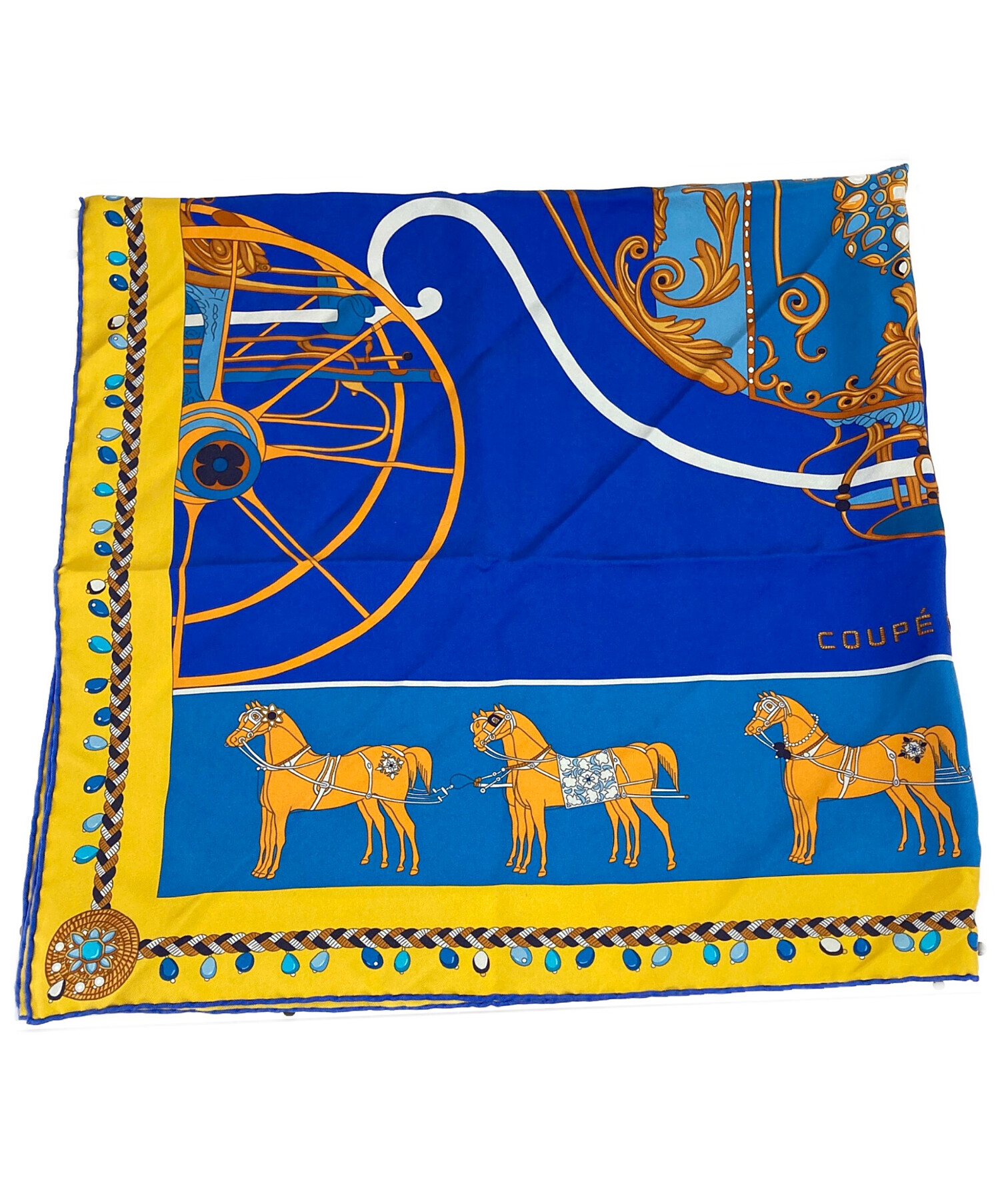 中古・古着通販】HERMES (エルメス) スカーフ/カレ90 ブルー｜ブランド