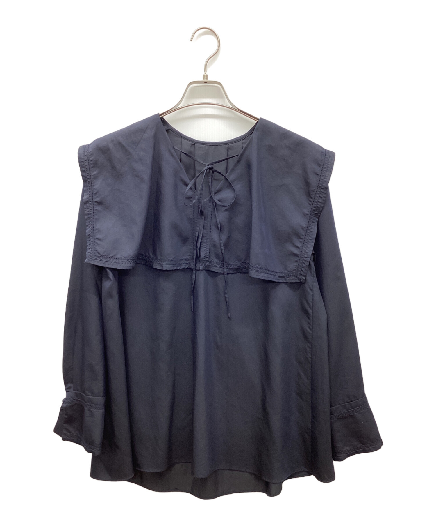 中古・古着通販】IENA (イエナ) ビックカラーブラウス ブラック サイズ 