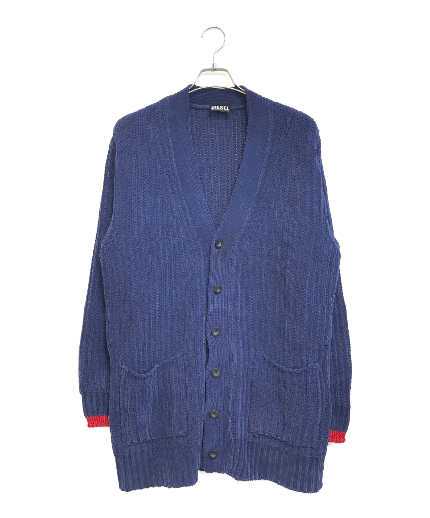 中古・古着通販】DIESEL (ディーゼル) ニットカーディガン ネイビー 
