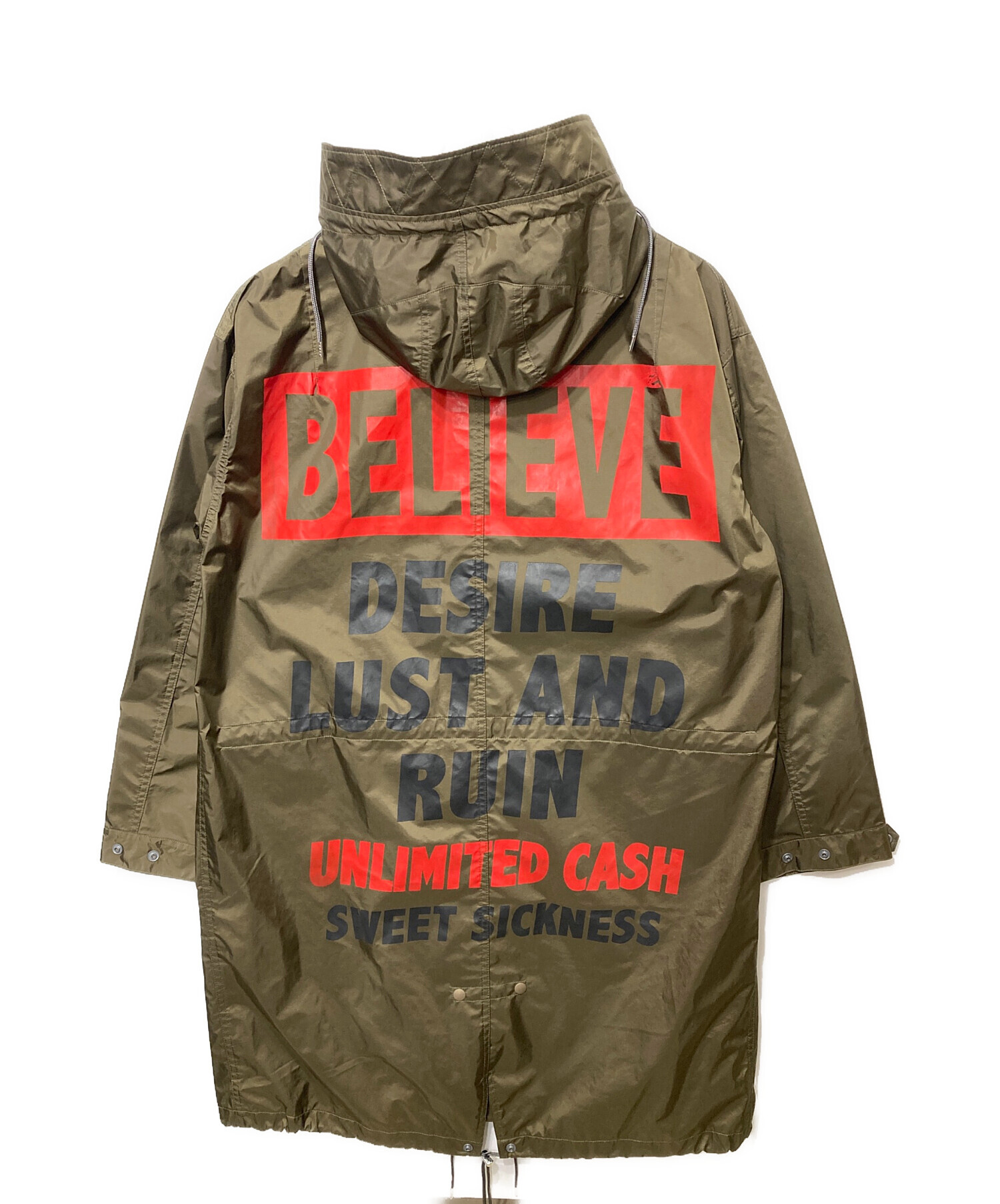 美品・BLACK WEIRDOS Nylon Ruin-ADCoat Lサイズ 中古・古着通販】Black Weirdos (ブラック ウィドース) RUIN-AD COAT