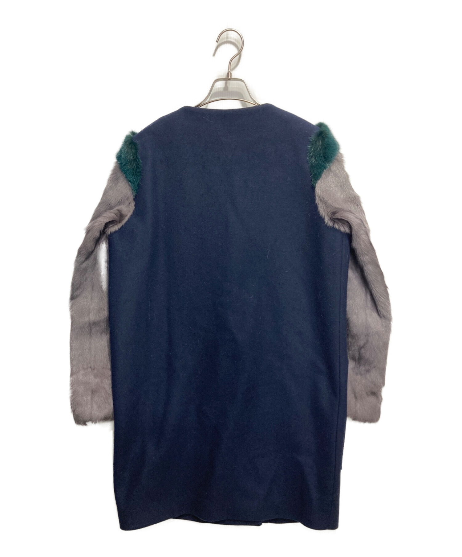 中古・古着通販】MSGM (エムエスジーエム) ファースリーブノーカラー 