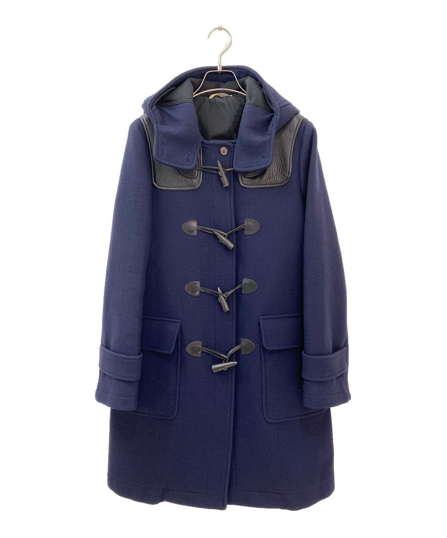 CELINE ダッフルコート 38 レディースM相当 黒 セリーヌ フランス製 中古・古着通販】CELINE (セリーヌ) ダッフルコート ネイビー サイズ
