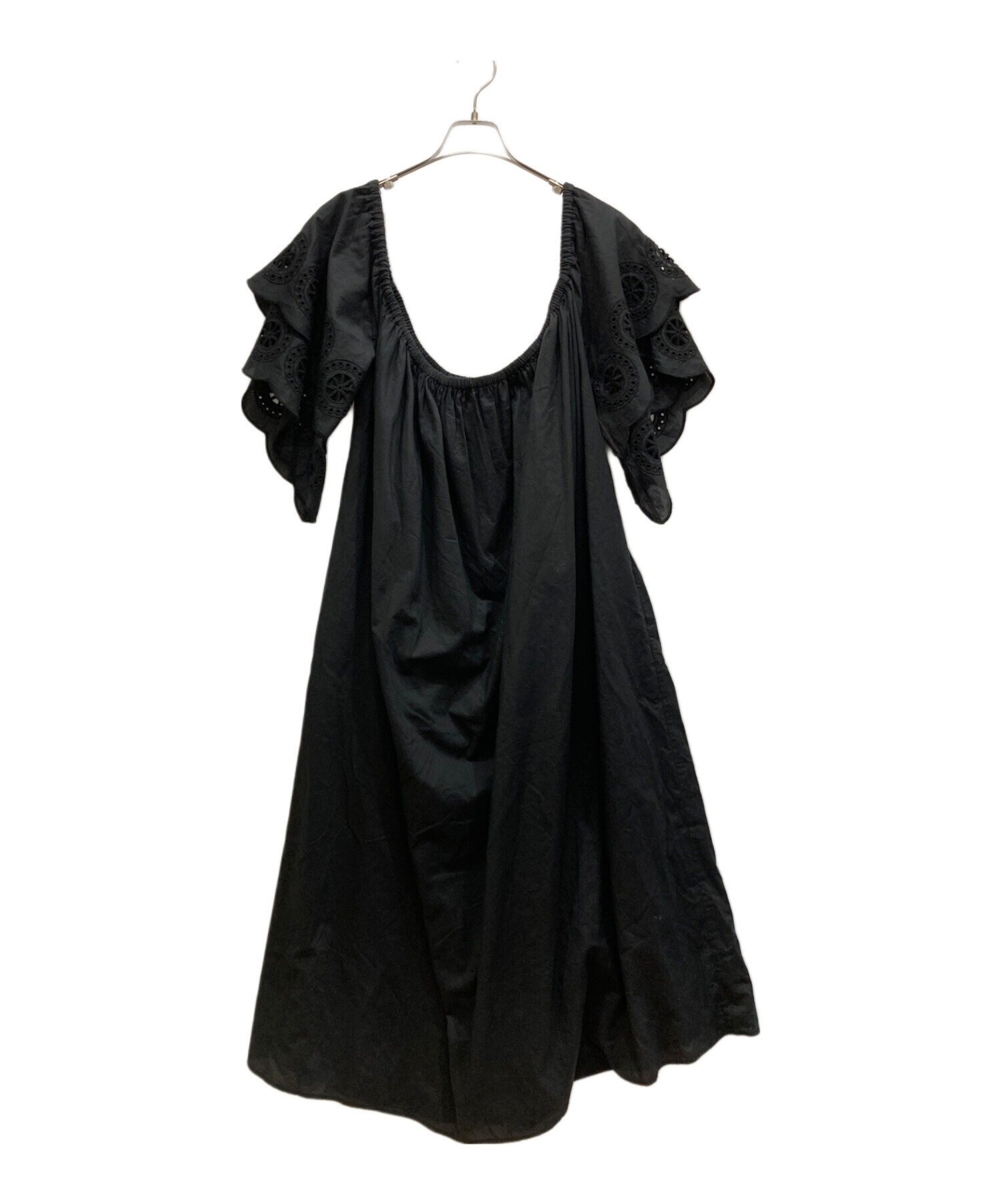 Merlette ブラック ロングワンピース 半袖 Merlette｜マーレットの