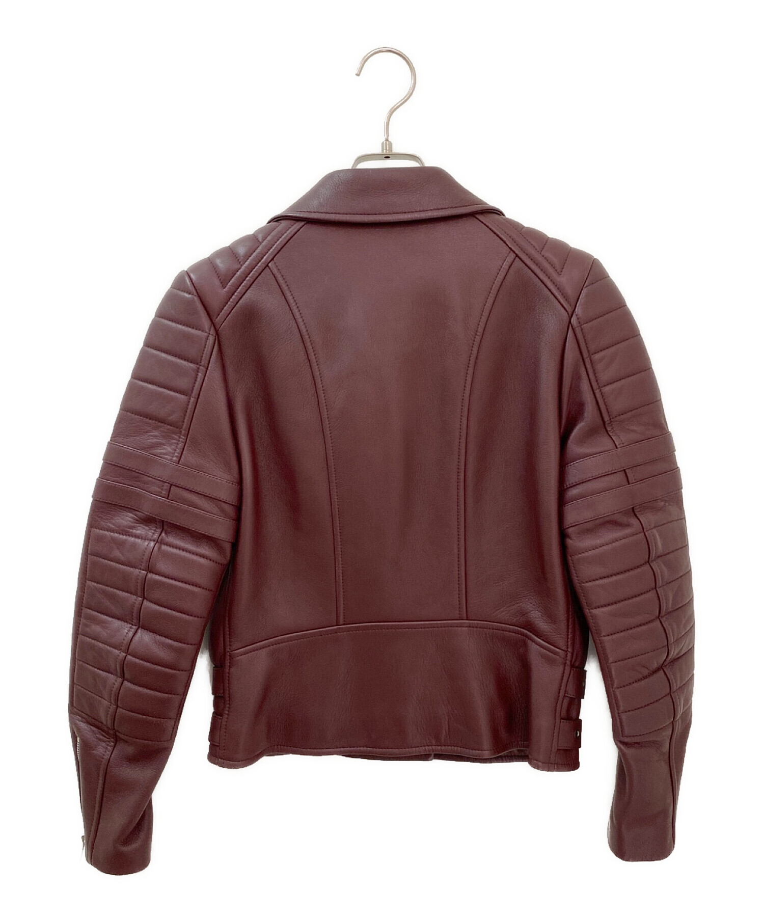 セリーヌ　CELINE フィービー期　ライダース　レザージャケット　ワイン セリーヌ CELINE フィービー期 ライダース レザージャケット ワイン