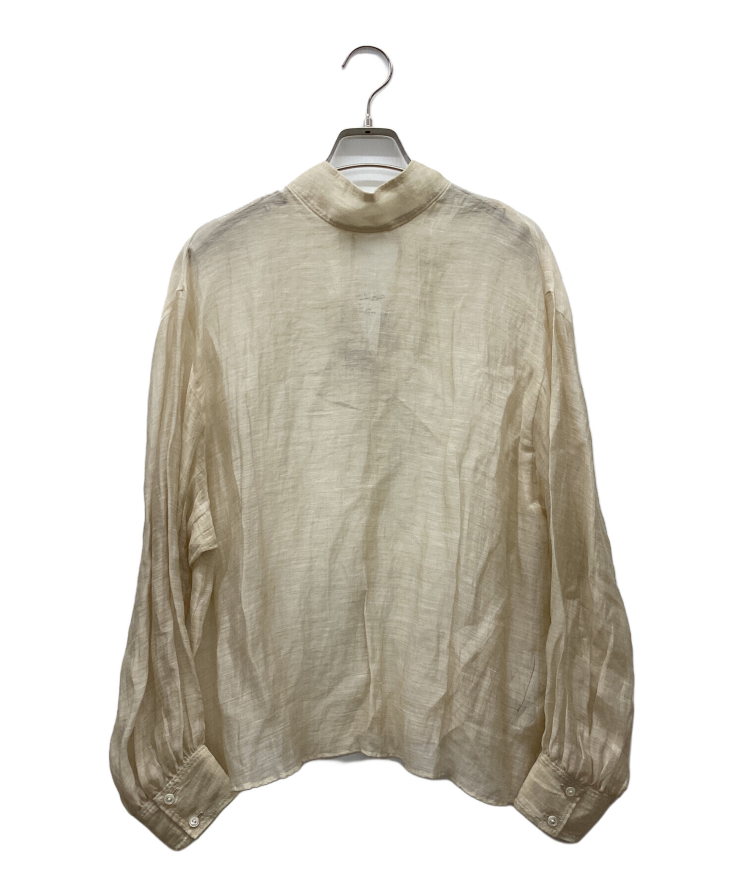 土日限定値下げ【未使用】NOBLE ノーブル　シャーリングオーガンジーブラウス黒 Noble（ノーブル）の「シャーリングオーガンジーブラウス