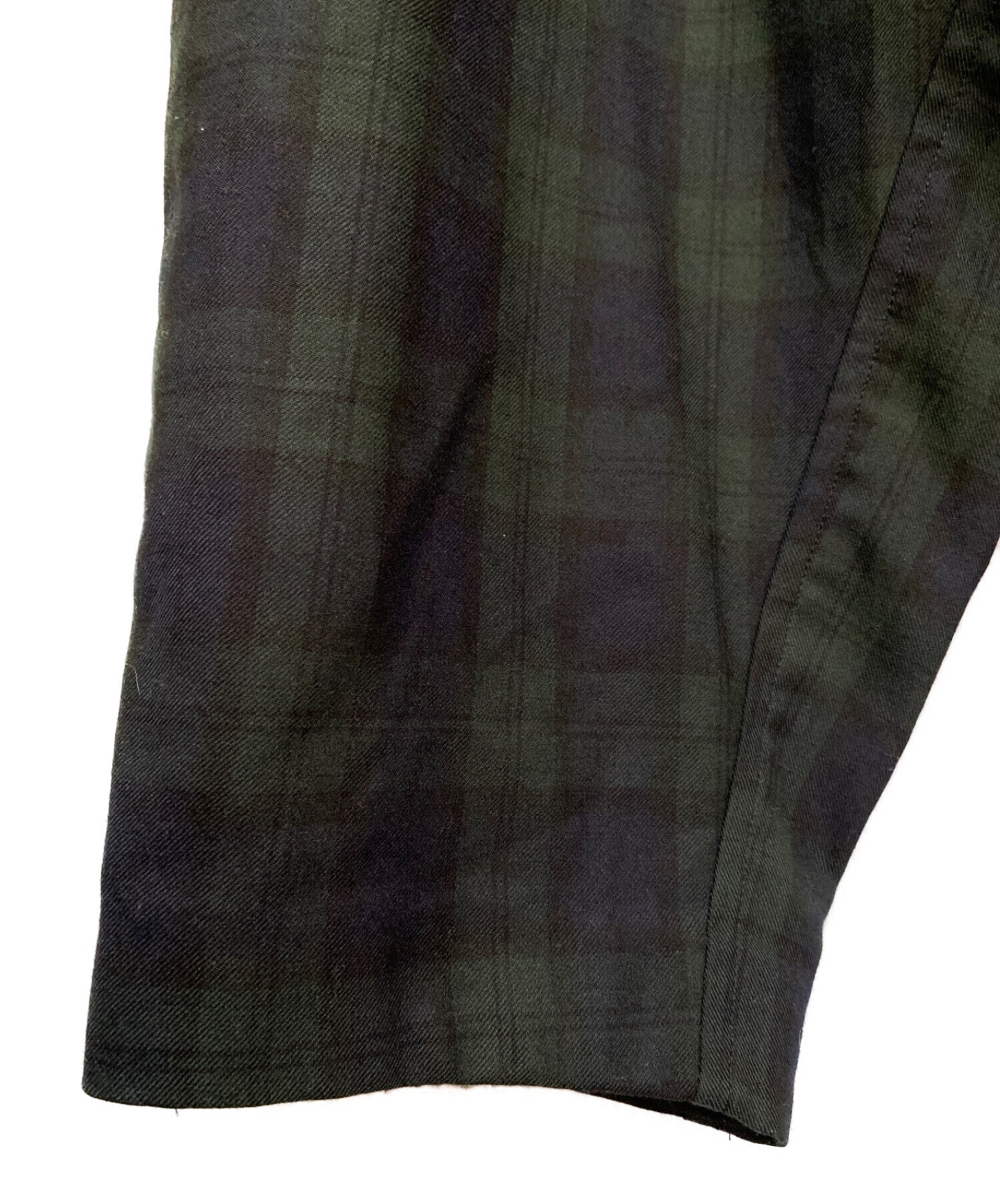 よし ブラックコムデギャルソン チェック柄サルエルパンツ ブラックウォッチ よし ブラックコムデギャルソン チェック柄サルエルパンツ ブラック