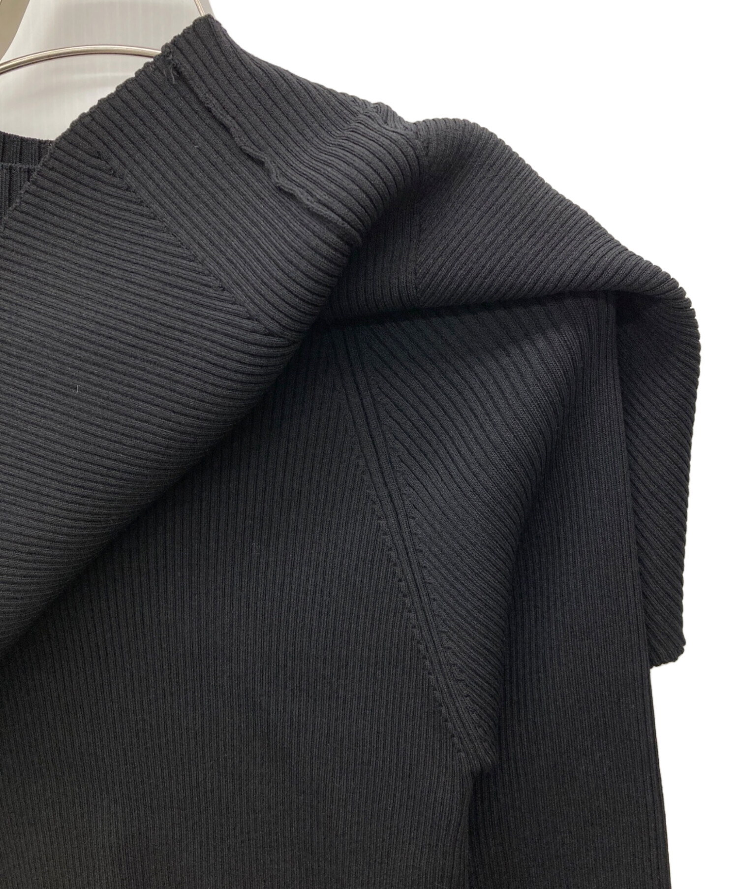 snidel  Sustainable2wayケープニットプルオーバー　黒 Fubail / Sustainable2wayケープニットプルオーバー