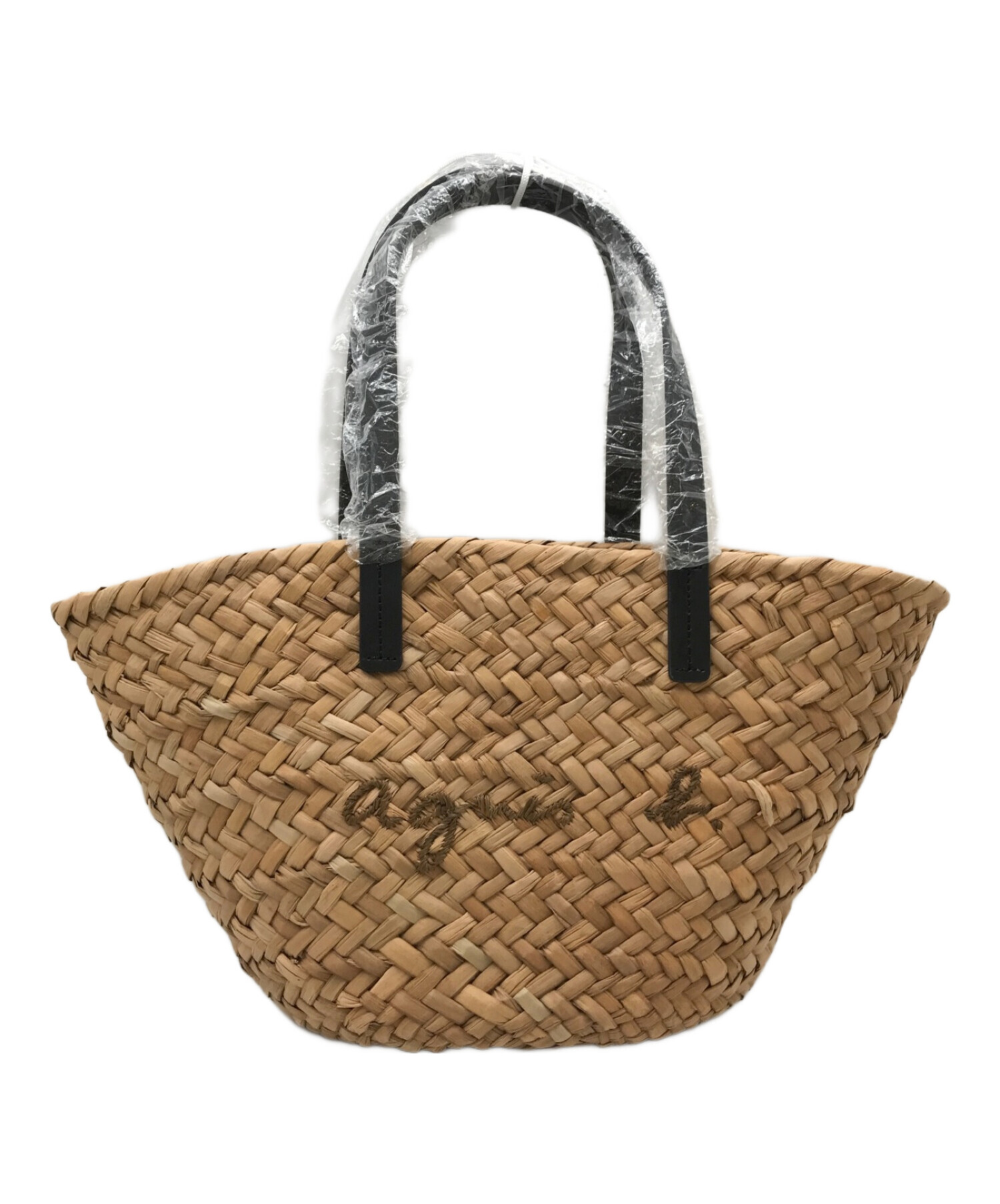 アニエスベー　agnis b.　カゴバッグ　ハンドバッグ ナチュラルかごバッグ アニエスベーかごバックベージュ