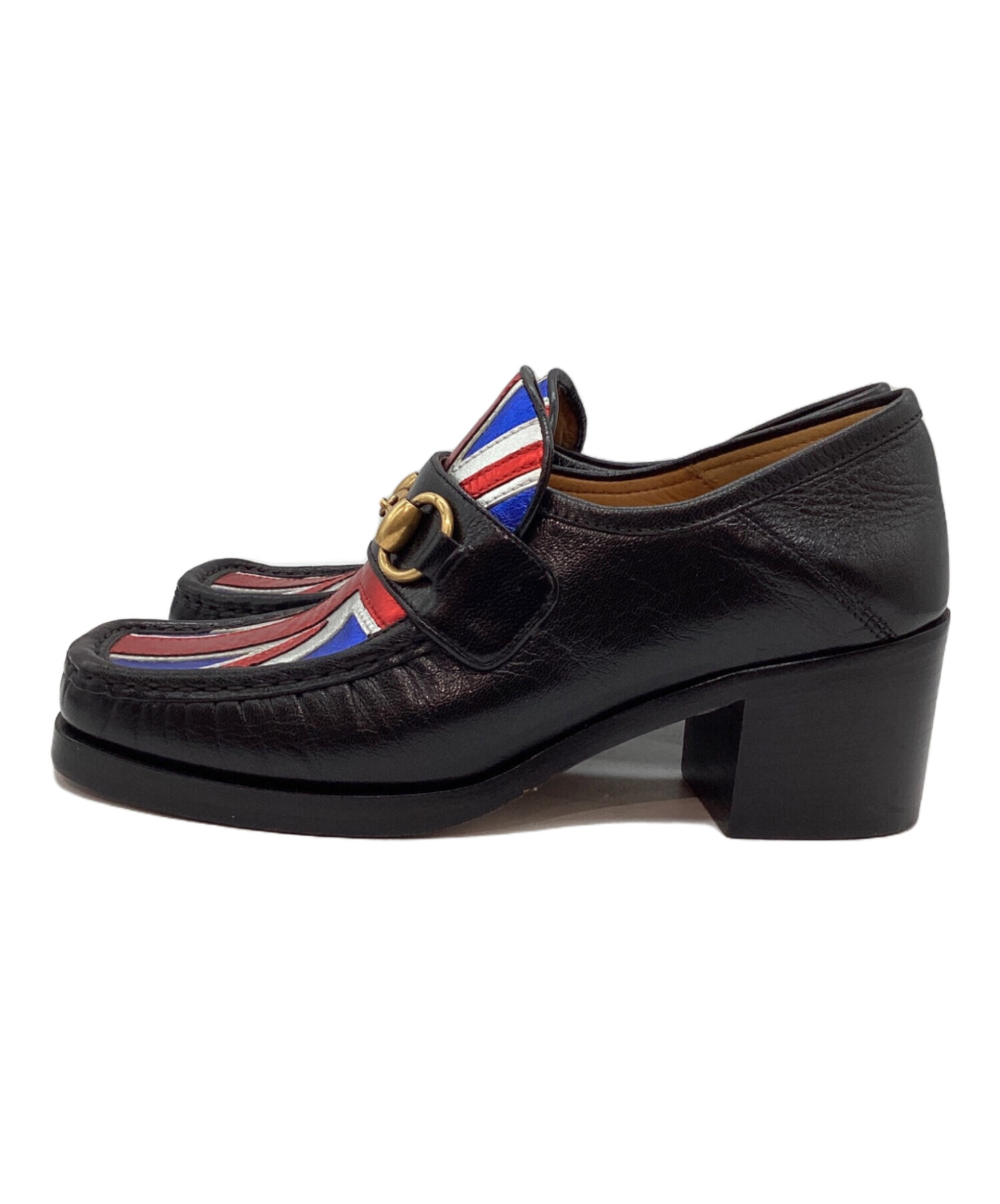 中古・古着通販】GUCCI (グッチ) ホースビットローファー ブラック 